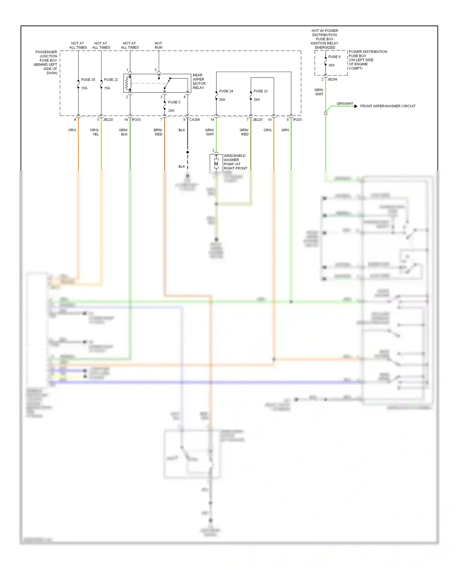 Jaguar X-type I (2001-2009) general electronic control module (behind right side of dash) wiring diagram  (12 of 15)