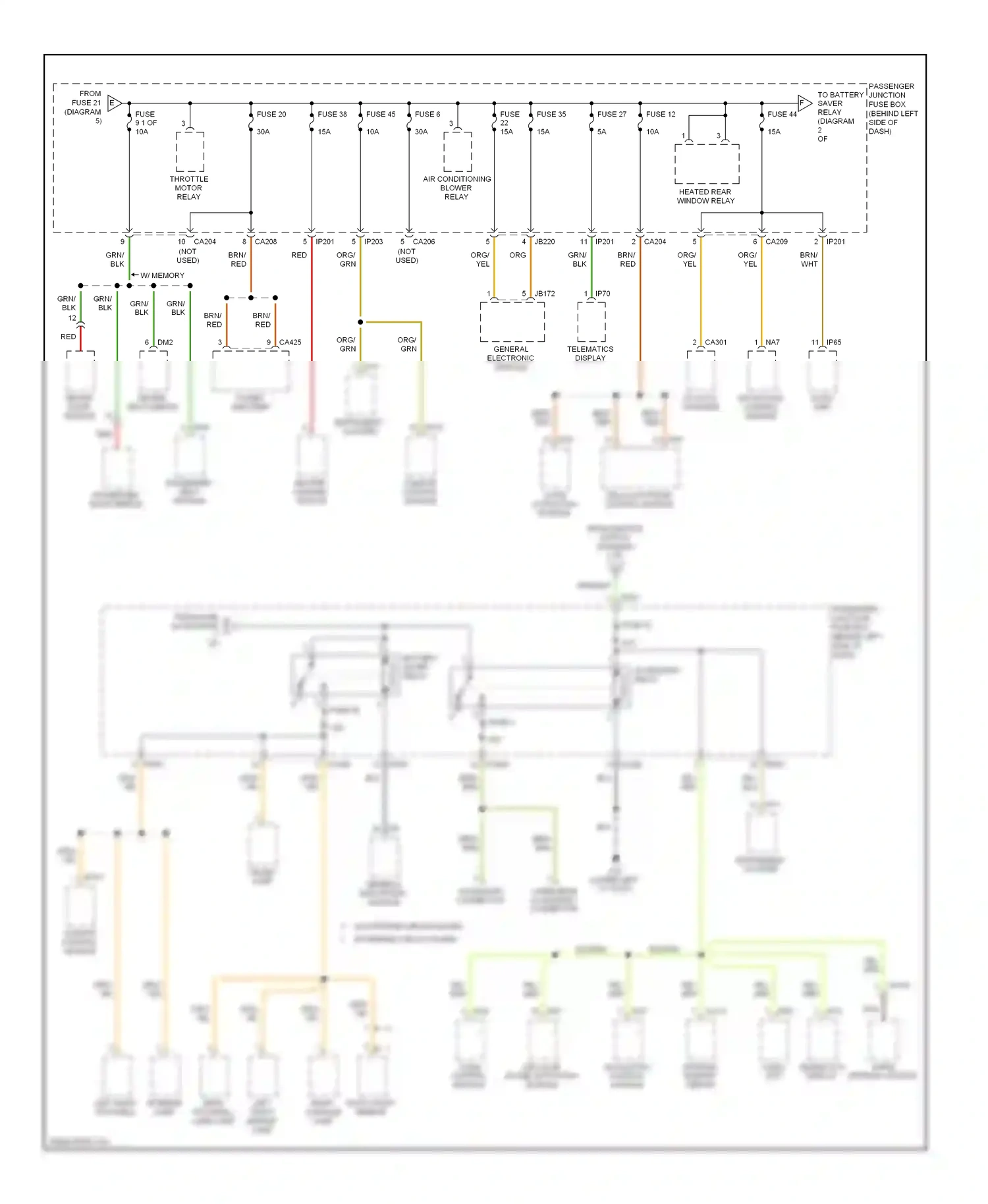 Jaguar X-type I (2001-2009) general electronic module wiring diagram  (2 of 2)