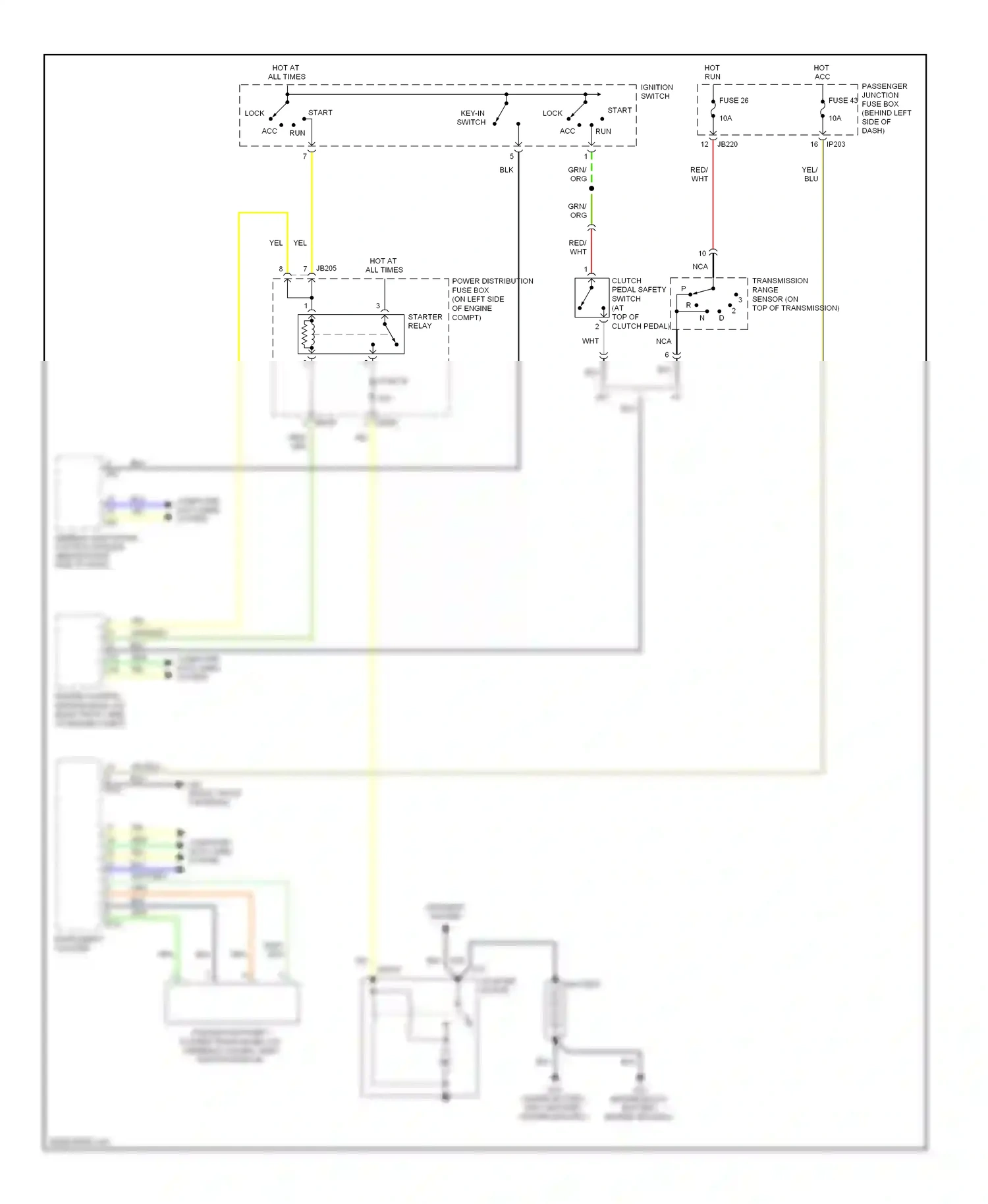 Jaguar X-type I (2001-2009) ignition switch wiring diagram  (9 of 11)
