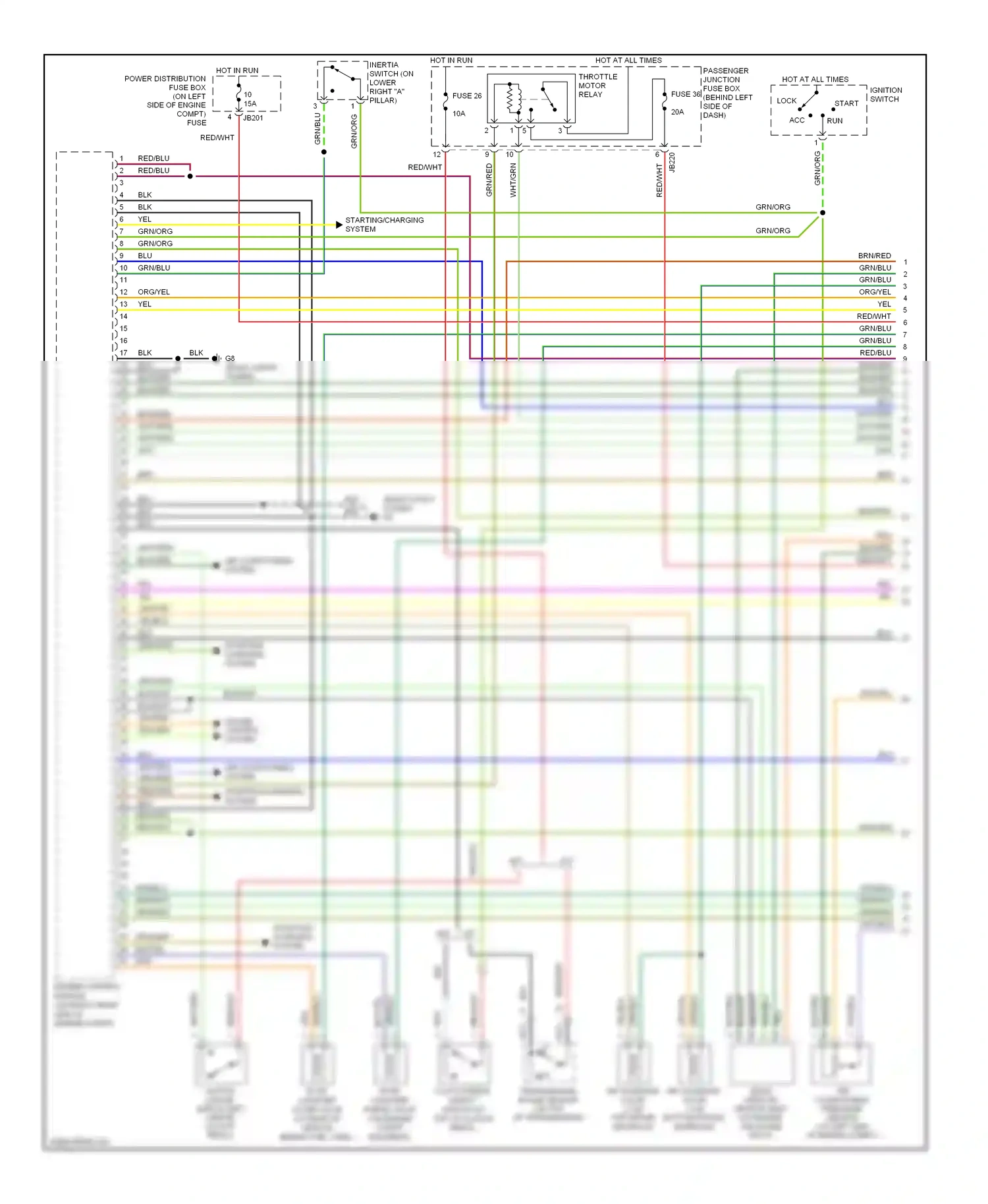 Jaguar X-type I (2001-2009) ignition switch wiring diagram  (10 of 11)
