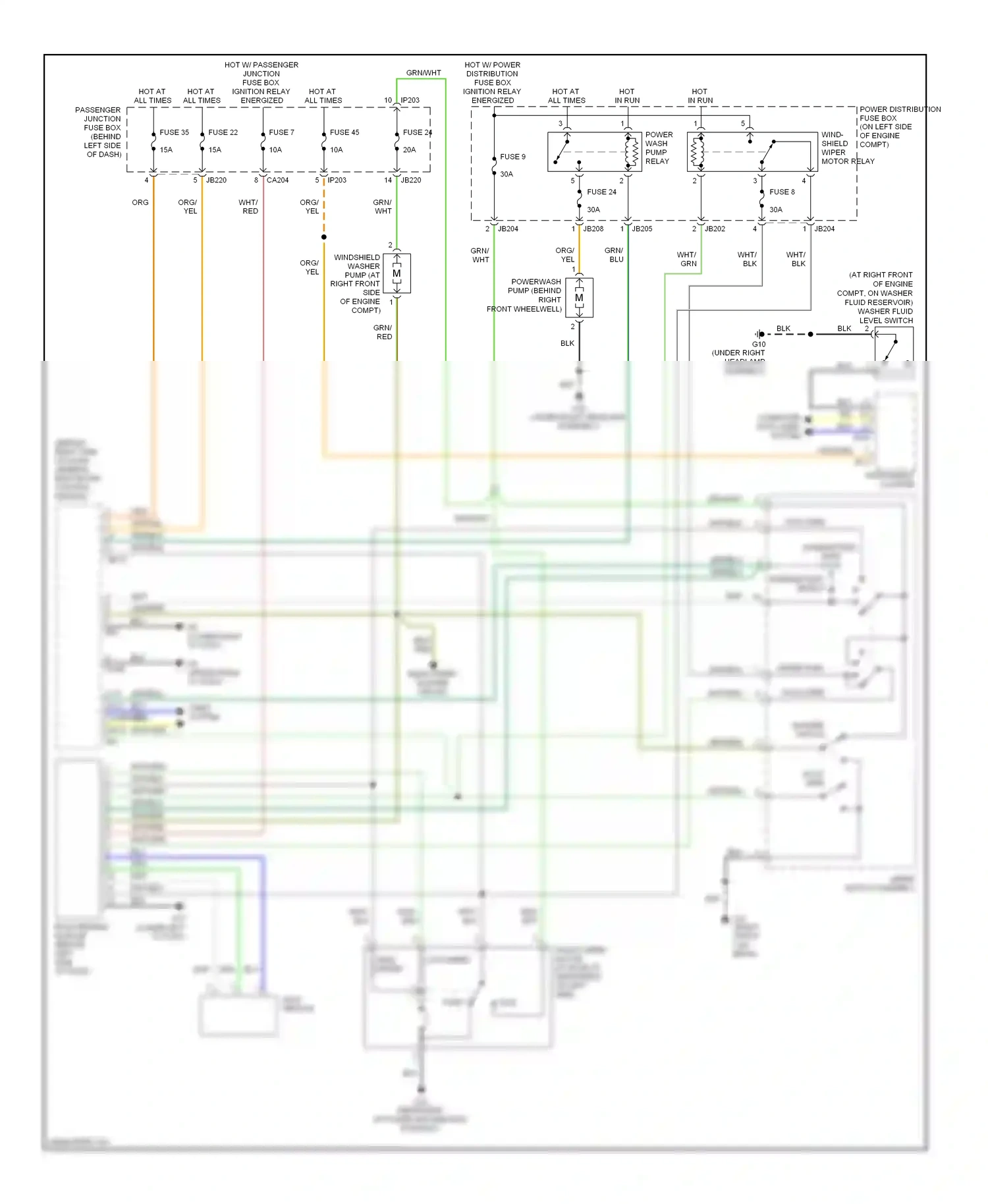 Jaguar X-type I (2001-2009) intermittent select wiring diagram  (1 of 3)