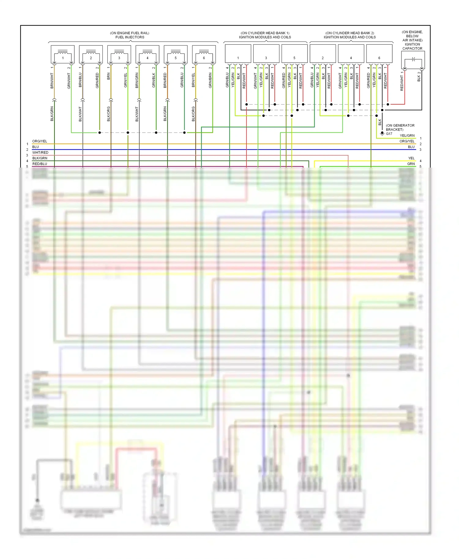 Jaguar X-type I (2001-2009) (lower left "e" post) wiring diagram  (2 of 2)