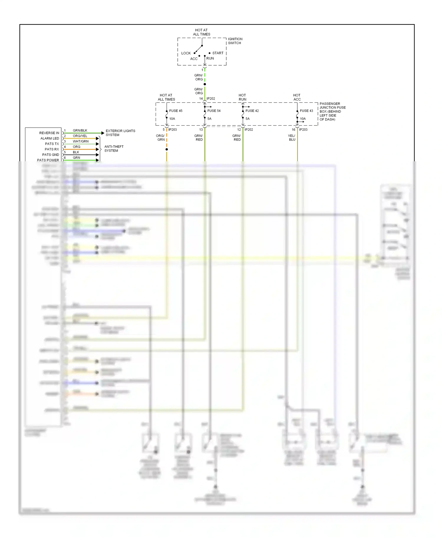 Jaguar X-type I (2001-2009) master lighting switch wiring diagram  (8 of 11)