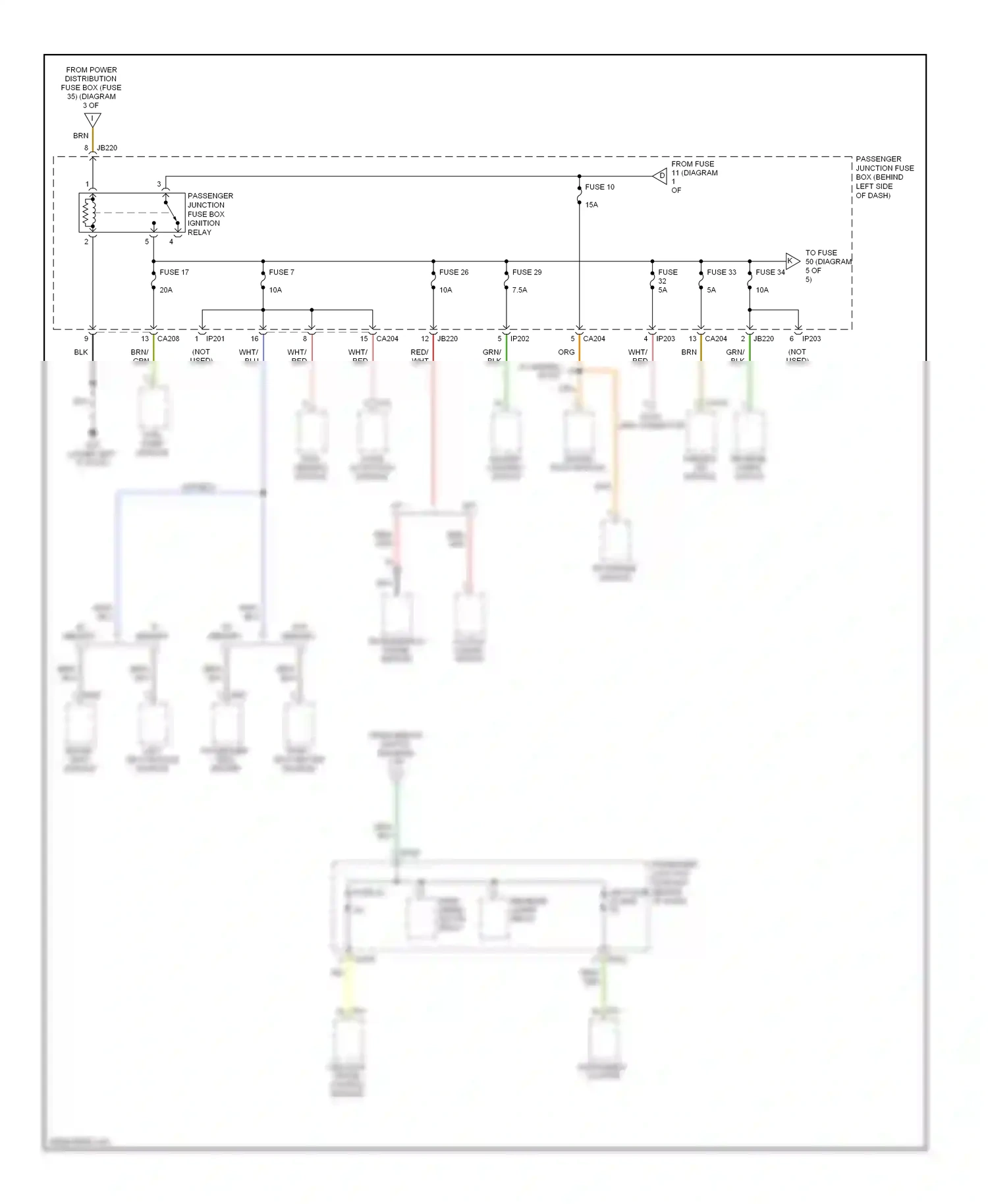 Jaguar X-type I (2001-2009) rf module (wagon) wiring diagram  (1 of 1)