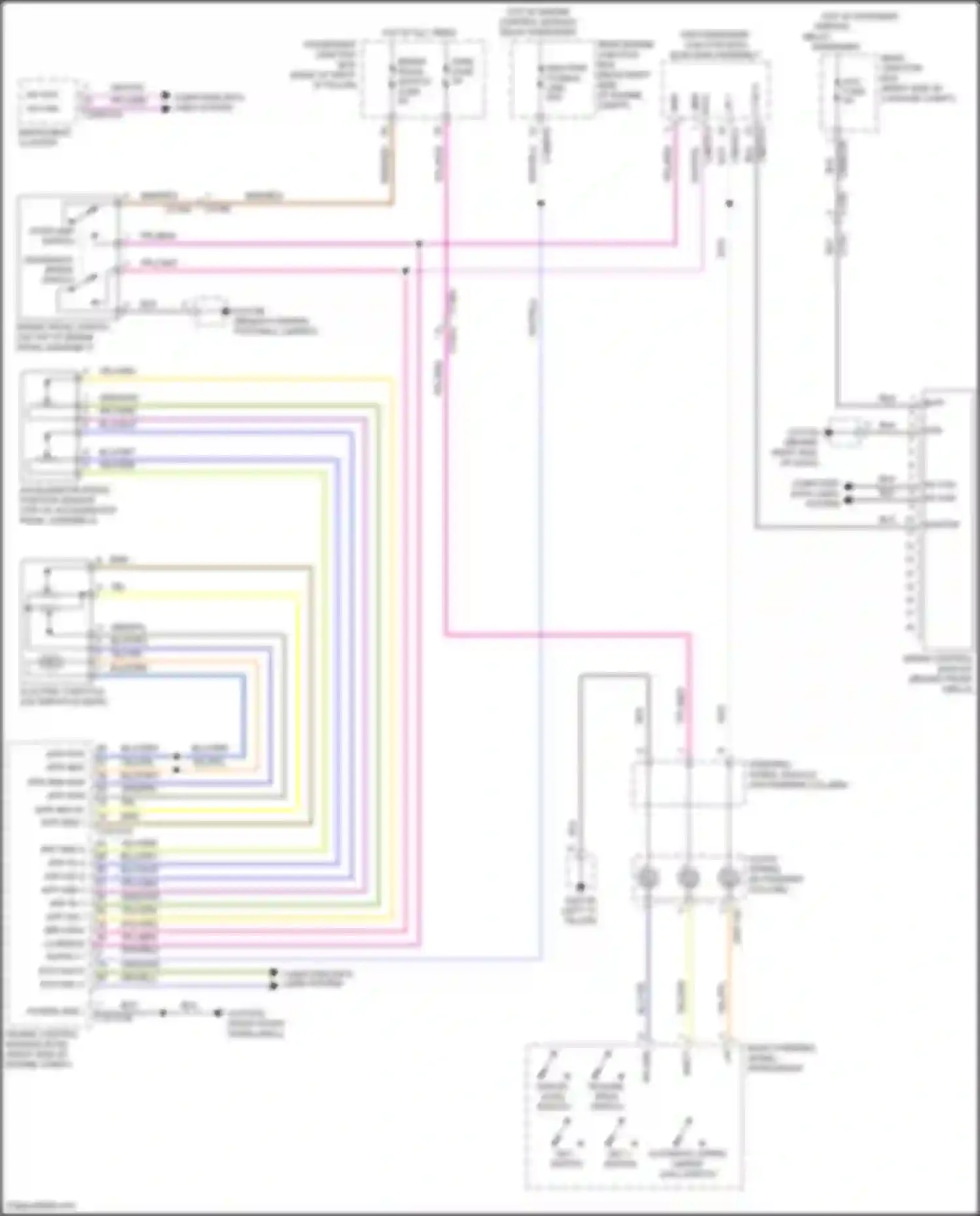 Wiring diagram accelerator pedal position sensor for Jaguar XE I (2015-2019) (3 of 5)