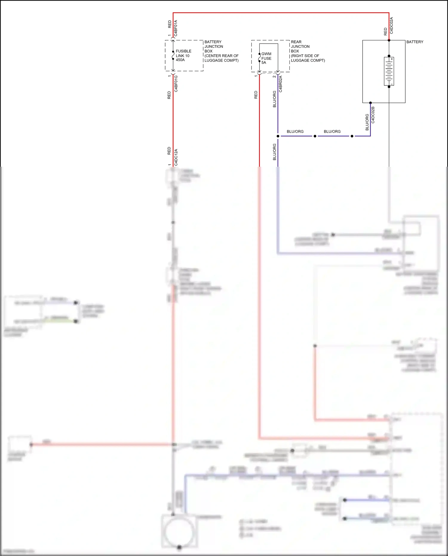 Jaguar XE I (2015-2019) cable junction stud wiring diagram  (1 of 10)