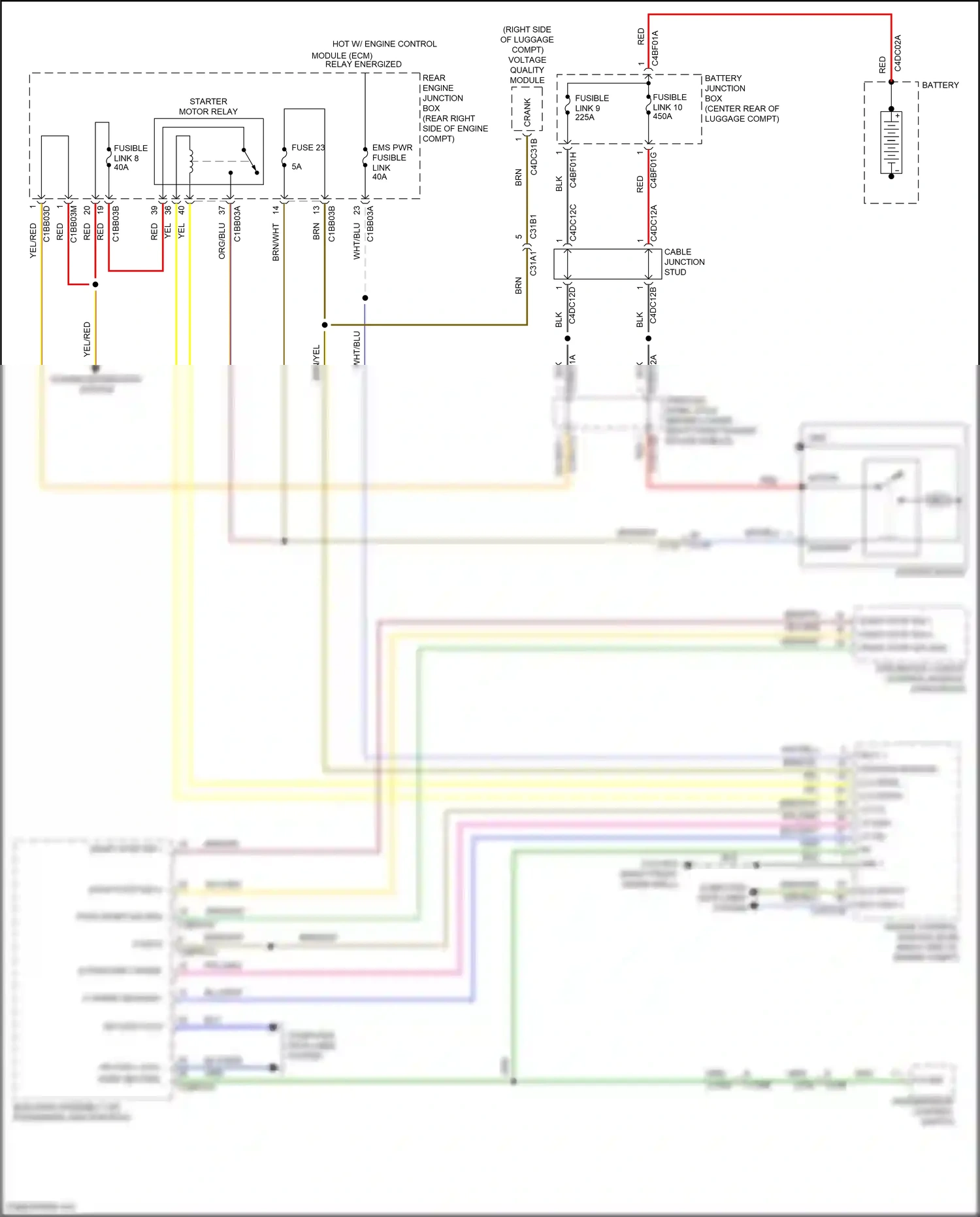 Jaguar XE I (2015-2019) cable junction stud wiring diagram  (6 of 10)