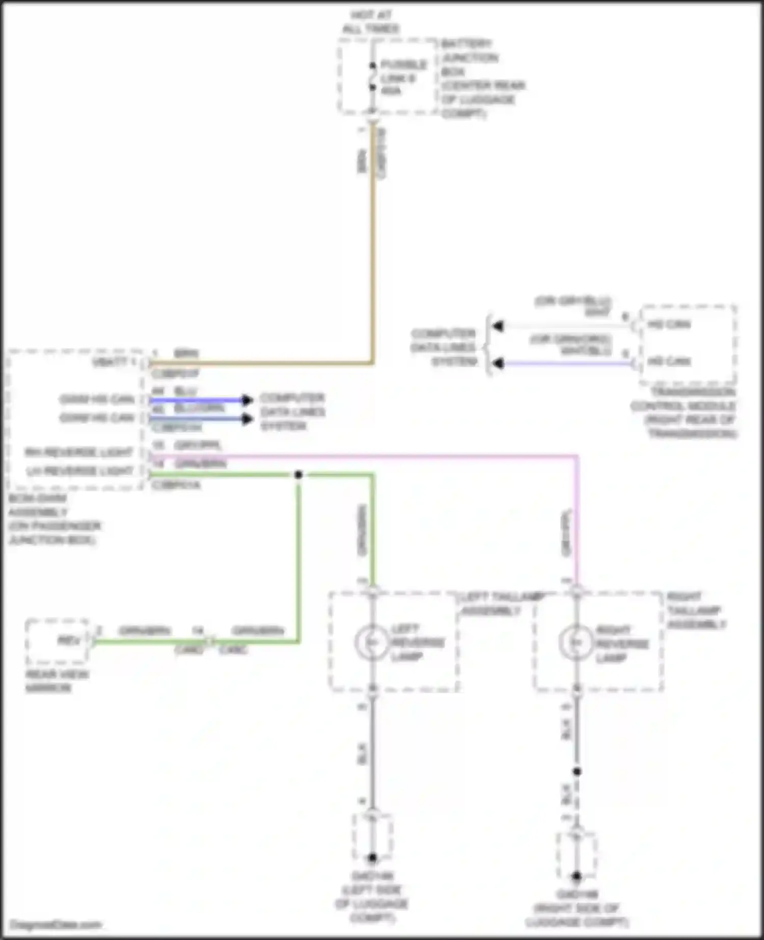 Wiring diagram computer data lines system for Jaguar XE I (2015-2019) (2 of 82)