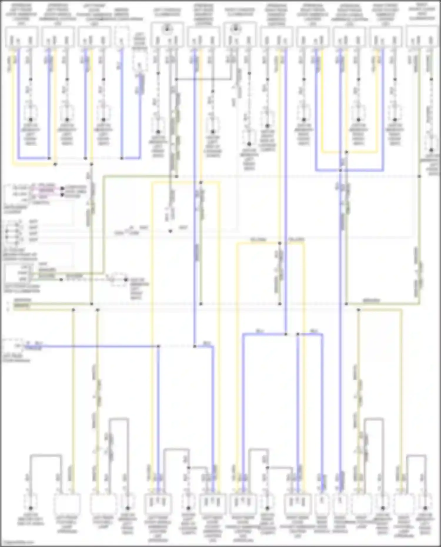Wiring diagram driver mirror window switchpack for Jaguar XE I (2015-2019) (1 of 1)