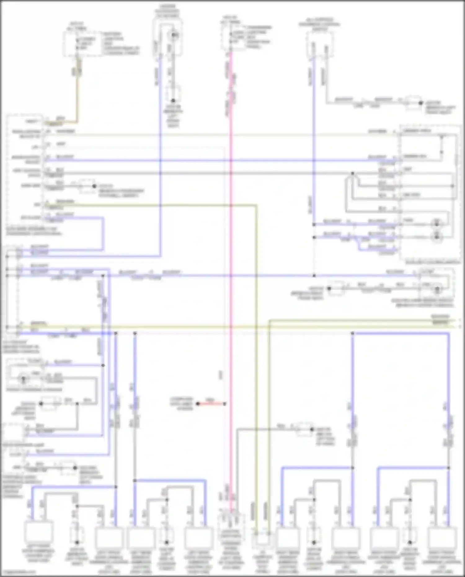 Wiring diagram front overhead console for Jaguar XE I (2015-2019) (4 of 11)