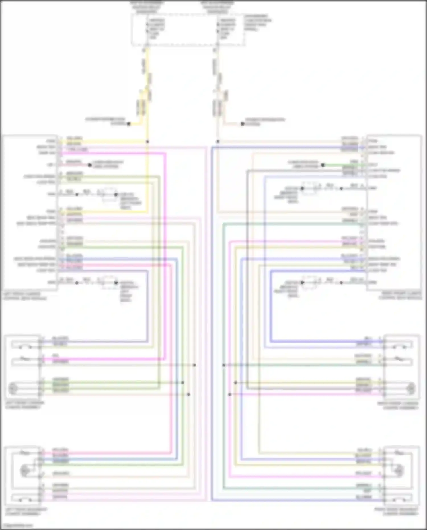 Wiring diagram left front backrest climate assembly for Jaguar XE I (2015-2019) (1 of 1)