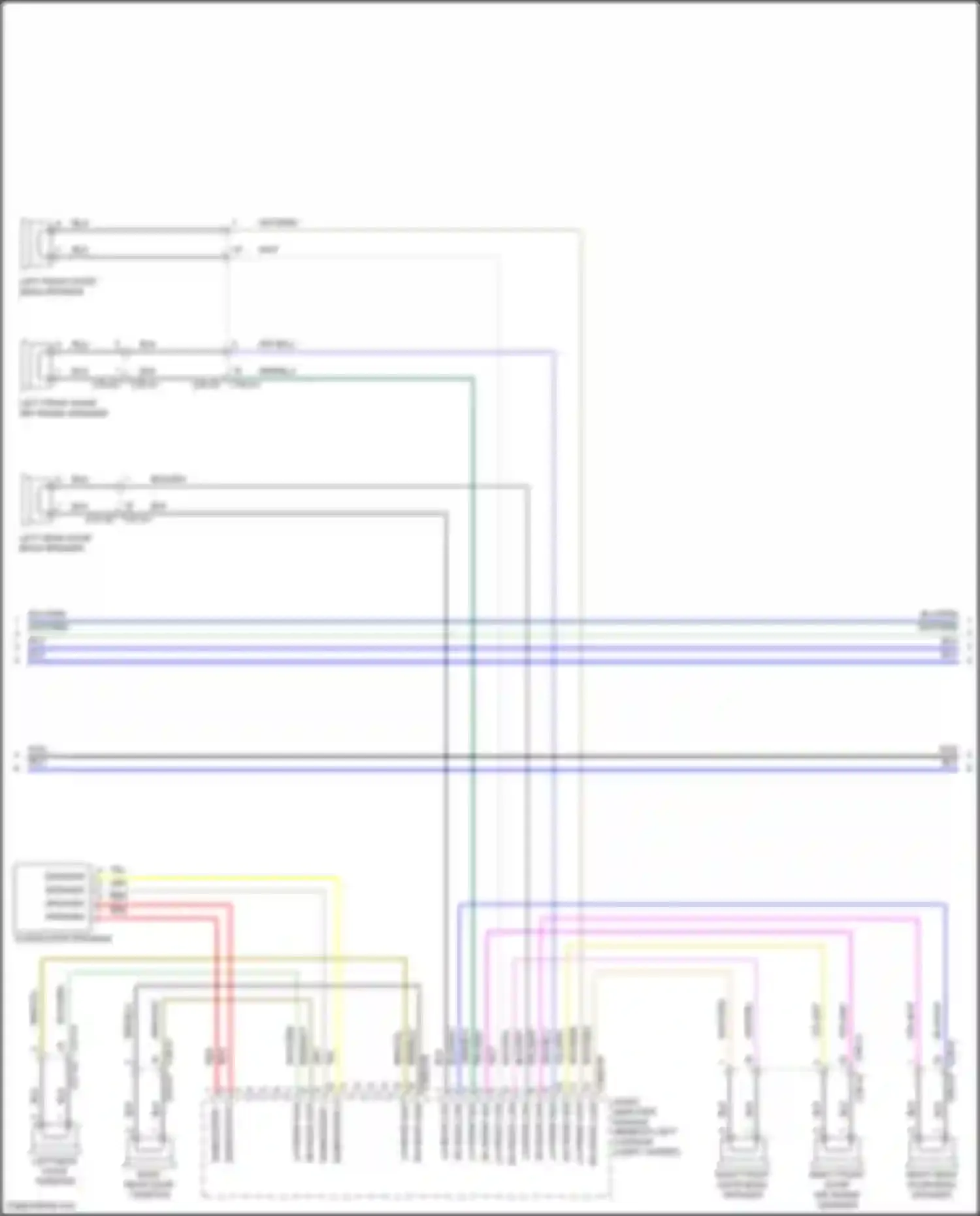 Wiring diagram left front door mid range speaker for Jaguar XE I (2015-2019) (2 of 3)