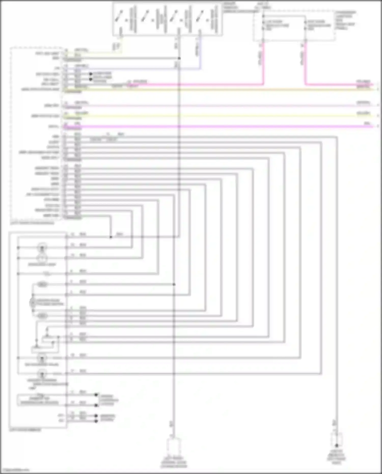 Wiring diagram left front door module for Jaguar XE I (2015-2019) (8 of 17)