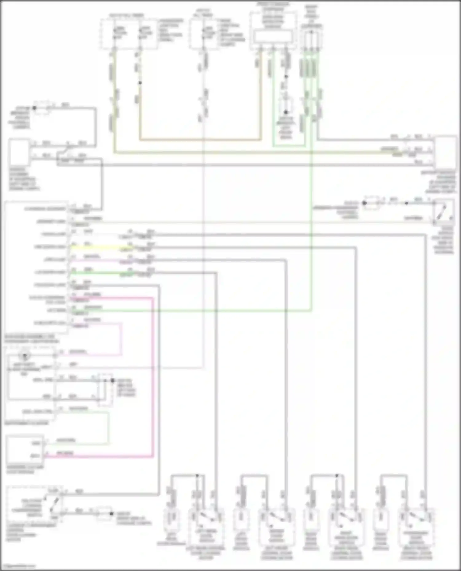 Wiring diagram left front door module for Jaguar XE I (2015-2019) (1 of 17)