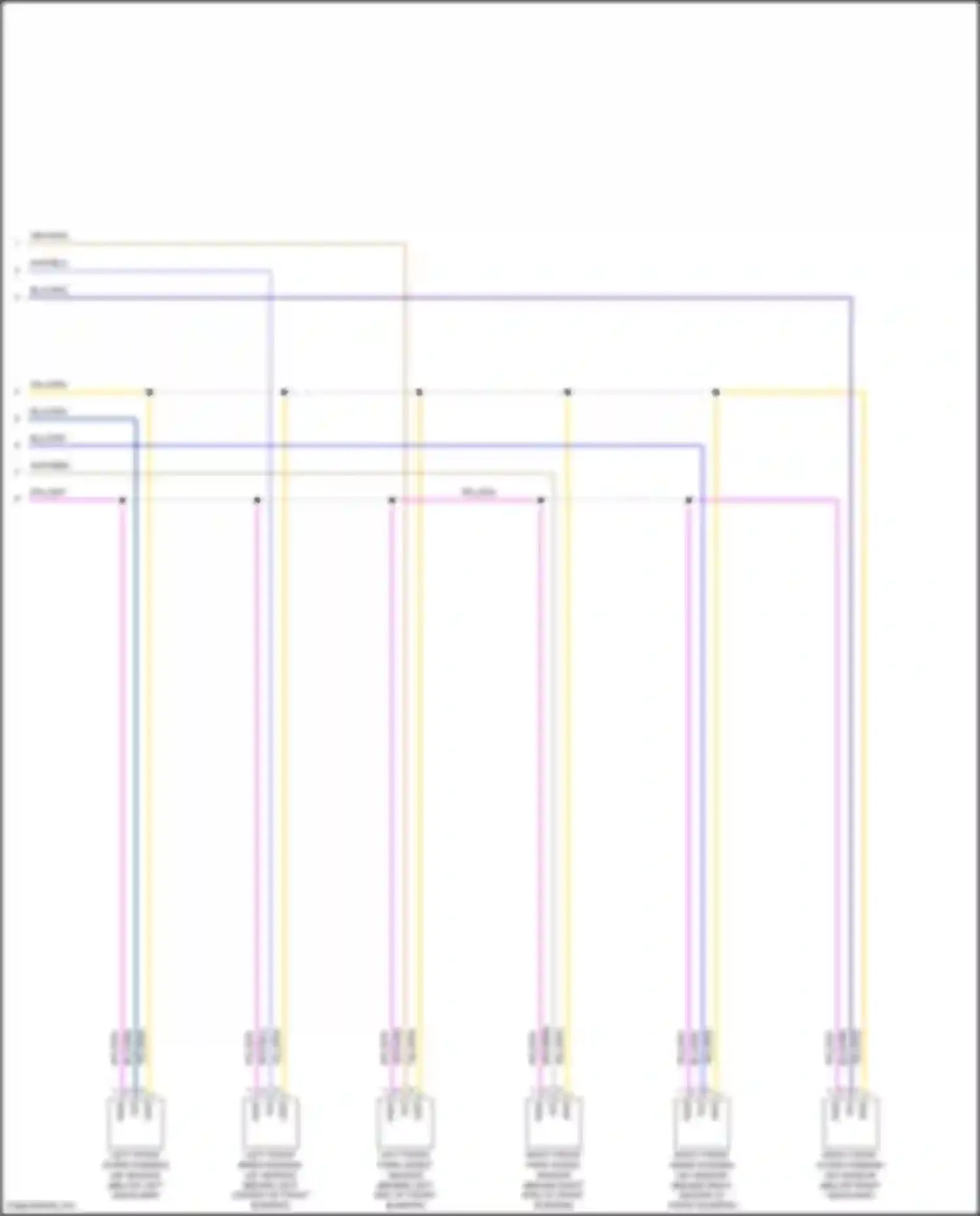 Wiring diagram left front park assist sensor for Jaguar XE I (2015-2019) (1 of 1)
