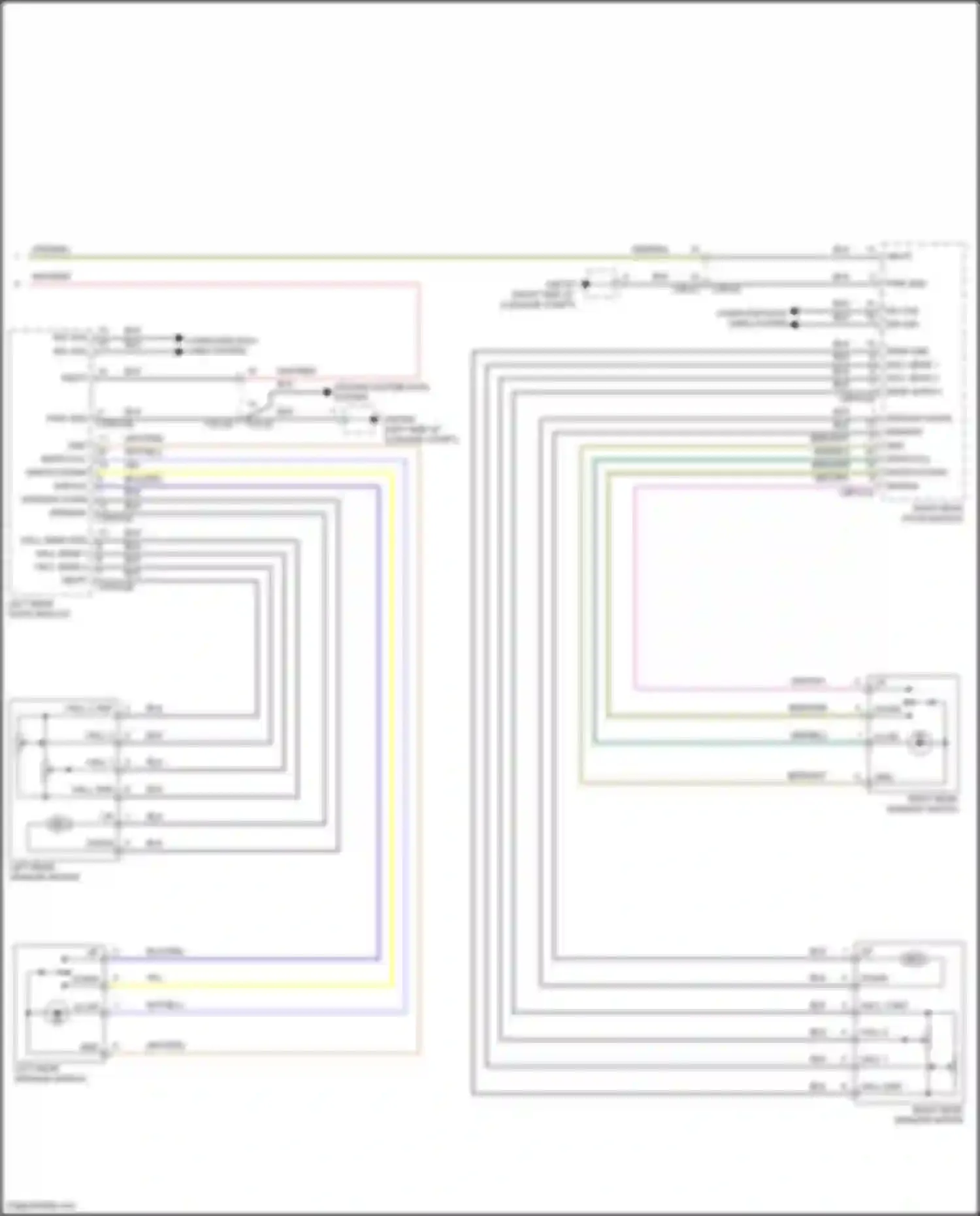 Wiring diagram left rear window motor for Jaguar XE I (2015-2019) (1 of 1)