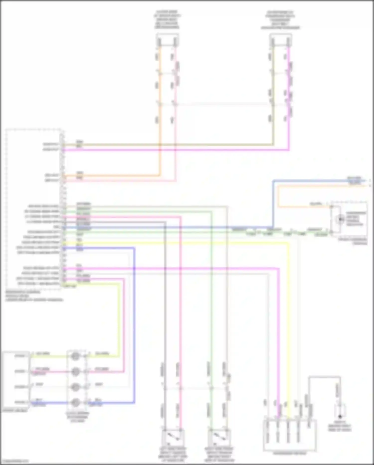Wiring diagram left side front impact sensor for Jaguar XE I (2015-2019) (1 of 1)