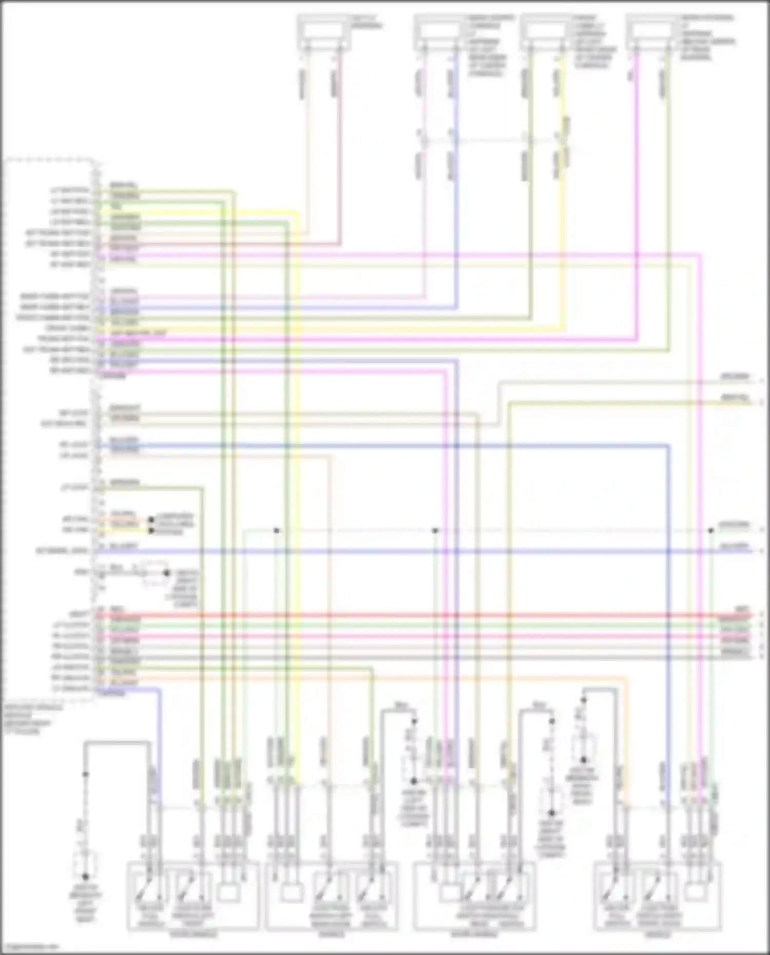 Wiring diagram lock push switch left front door handle for Jaguar XE I (2015-2019) (1 of 1)