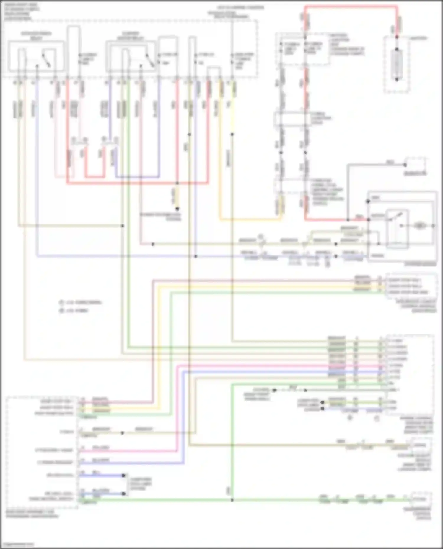 Wiring diagram power distribution system for Jaguar XE I (2015-2019) (1 of 9)