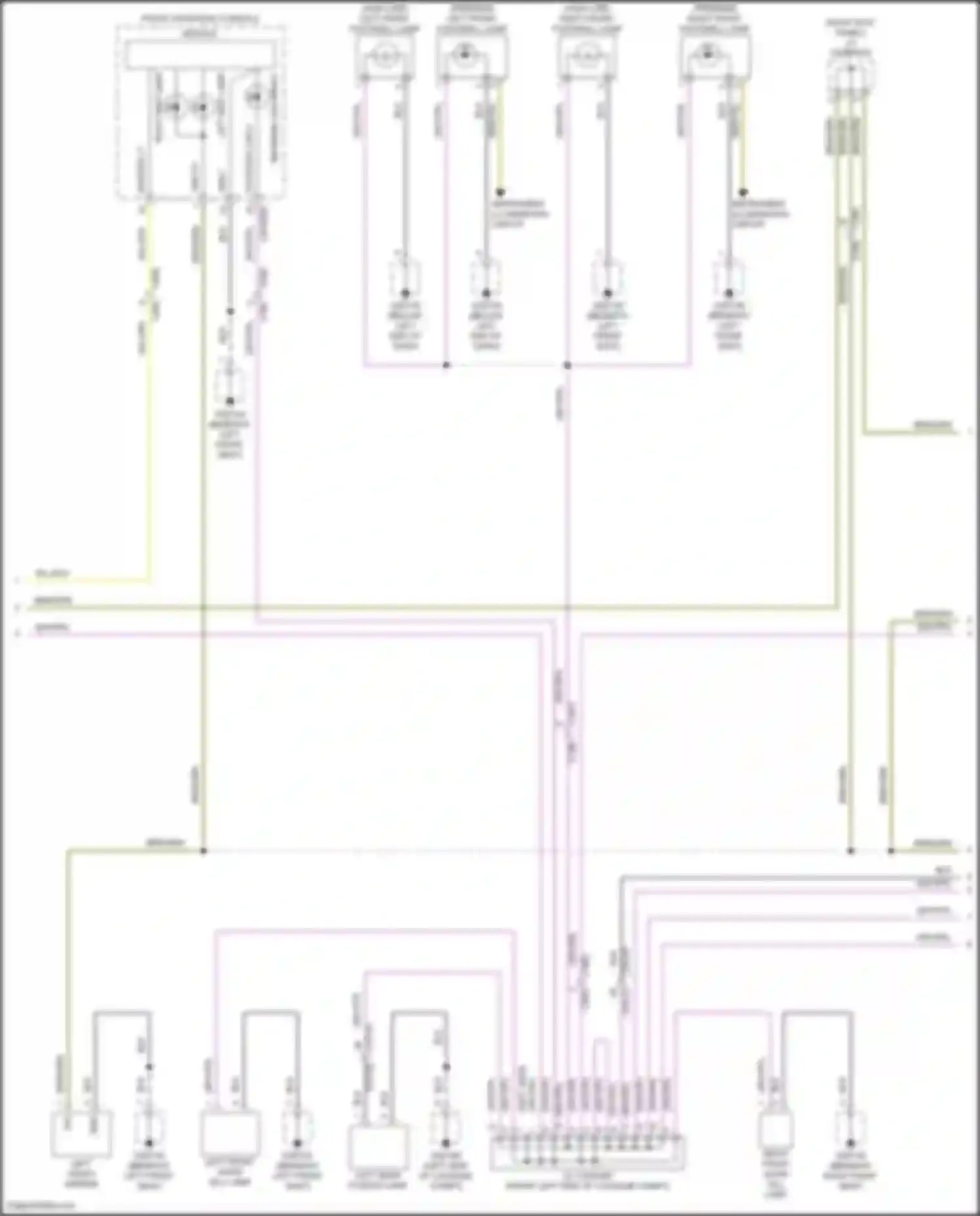 Wiring diagram right front footwell lamp for Jaguar XE I (2015-2019) (1 of 3)