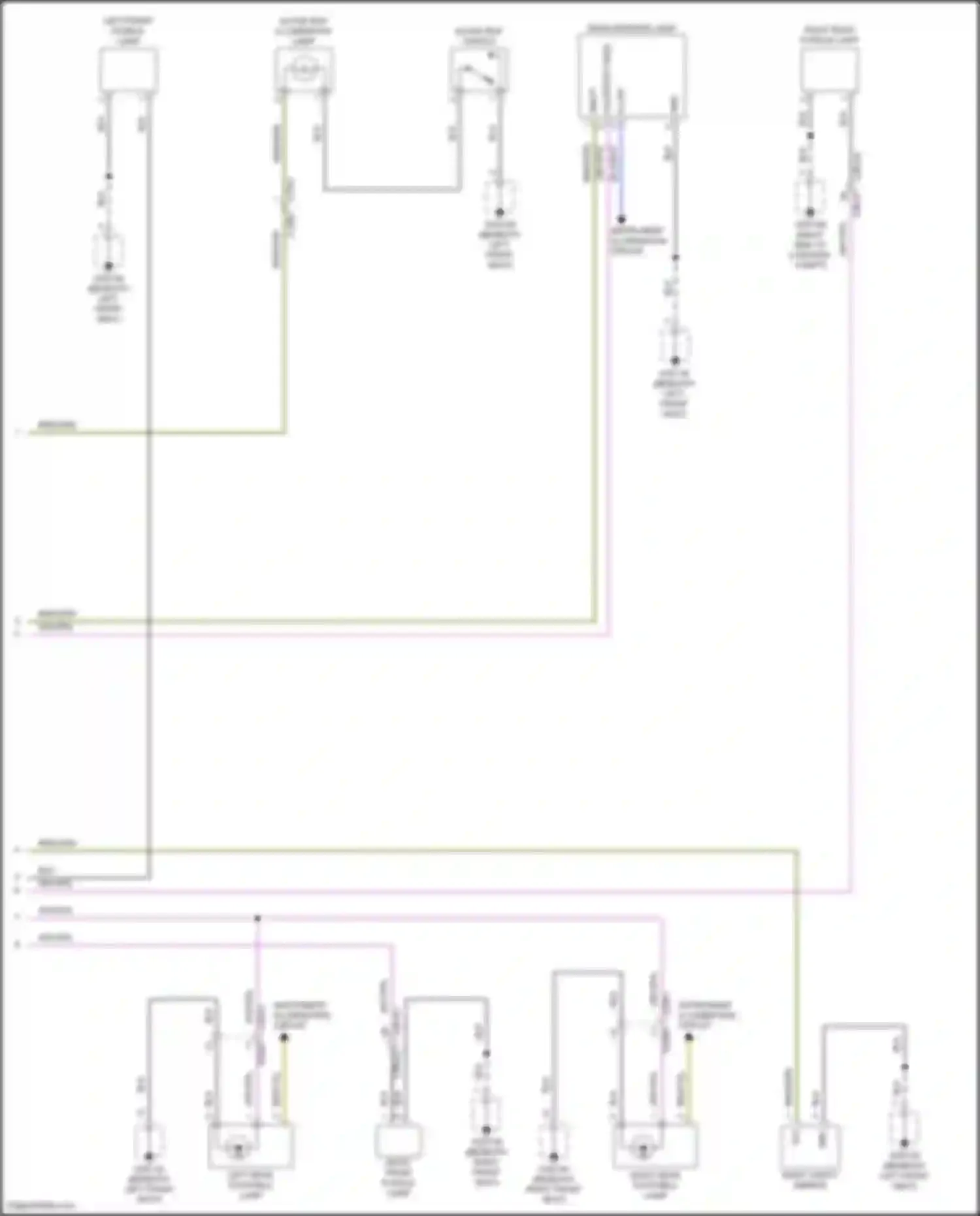 Wiring diagram right front puddle lamp for Jaguar XE I (2015-2019) (1 of 2)