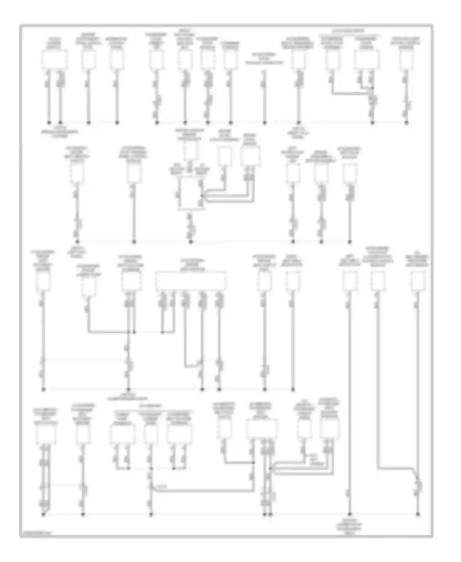 XF Jaguar I facelift (2011-2015): Ground distribution circuit (2 of 4)