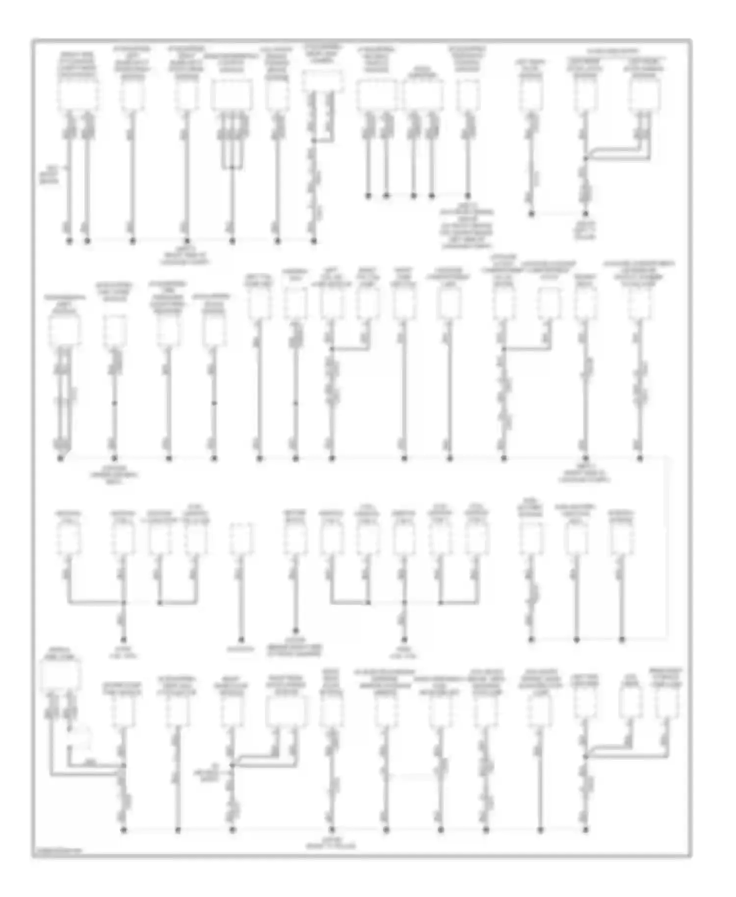 XF Jaguar I facelift (2011-2015): Ground distribution circuit (3 of 4)