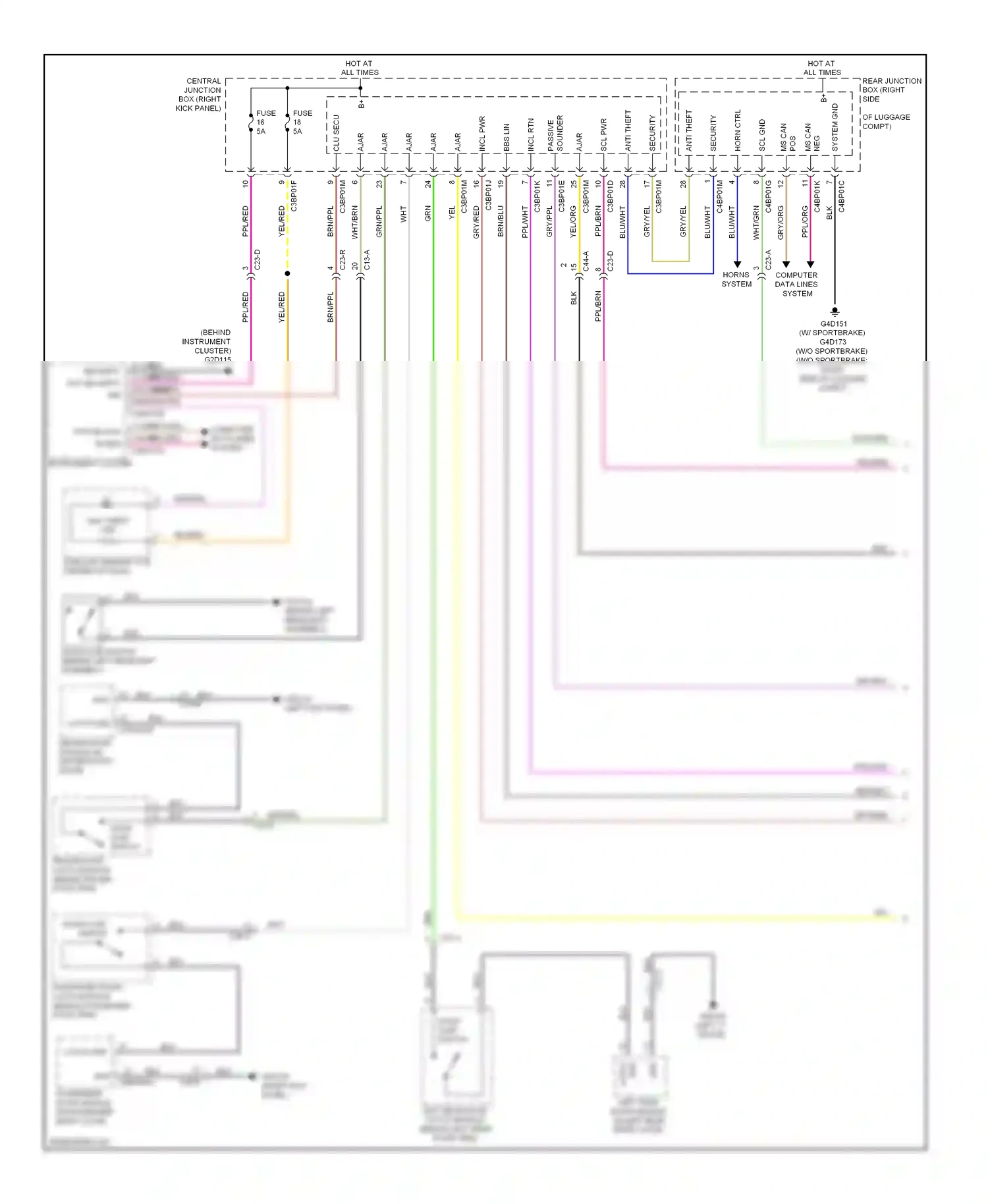 Wiring diagram blk for Jaguar XF I facelift (2011-2015) (2 of 125)