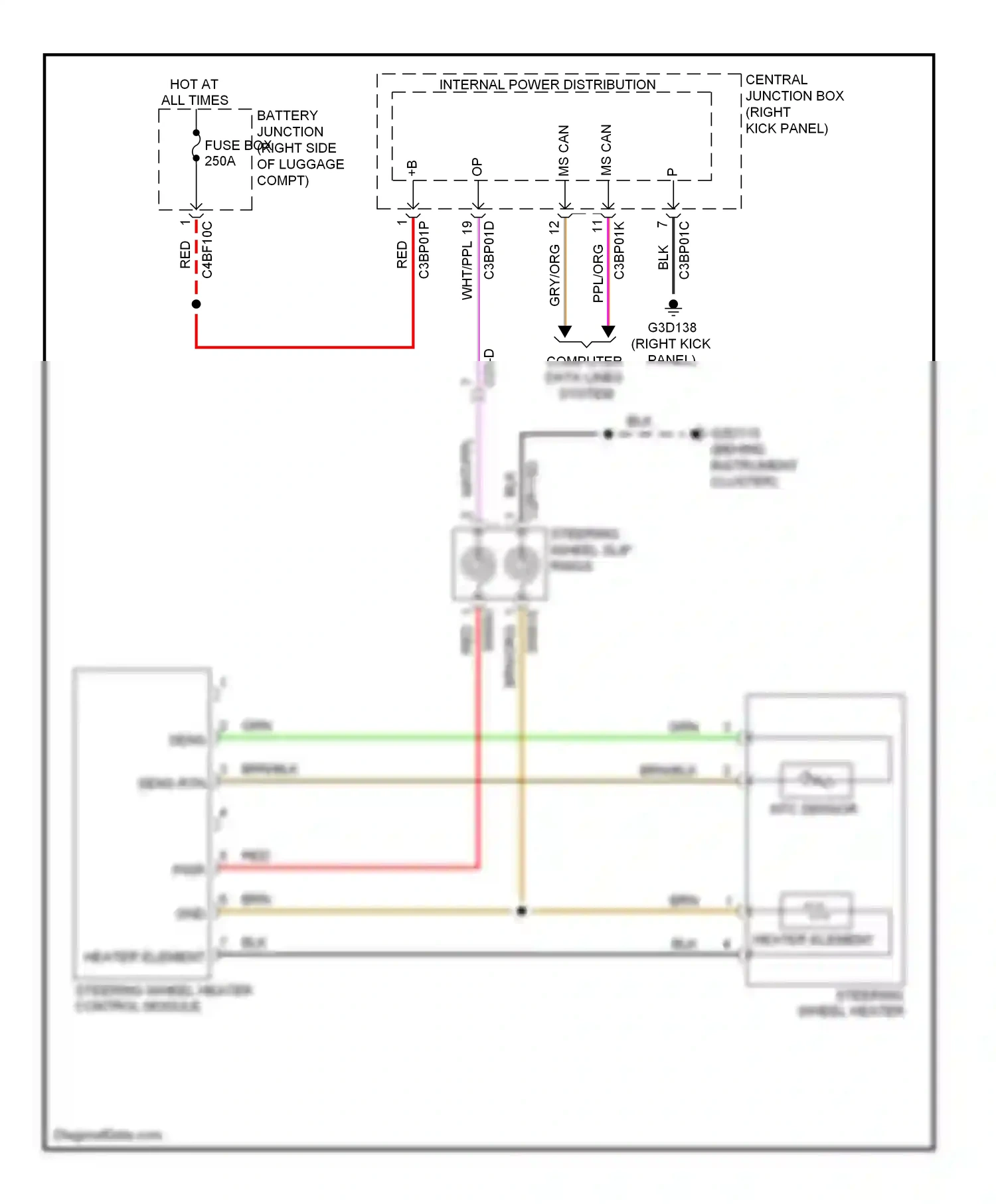 Wiring diagram blk for Jaguar XF I facelift (2011-2015) (83 of 125)