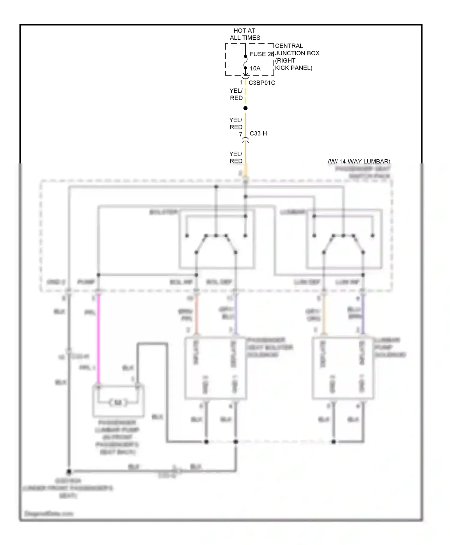 Wiring diagram blu for Jaguar XF I facelift (2011-2015) (45 of 56)