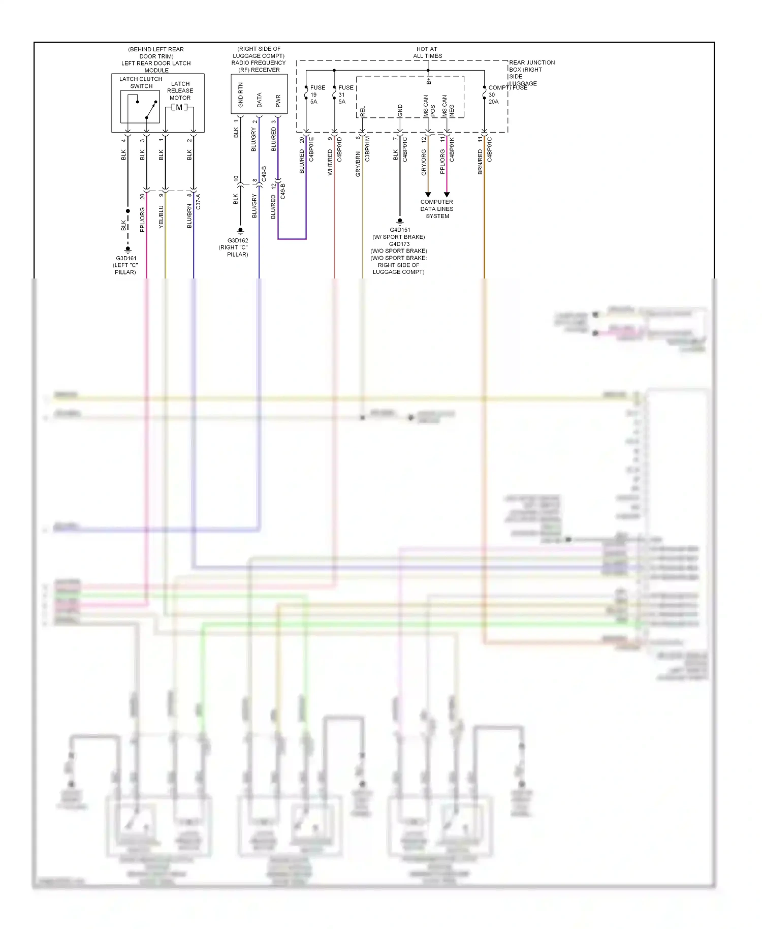 Wiring diagram blu/gry for Jaguar XF I facelift (2011-2015) (22 of 29)