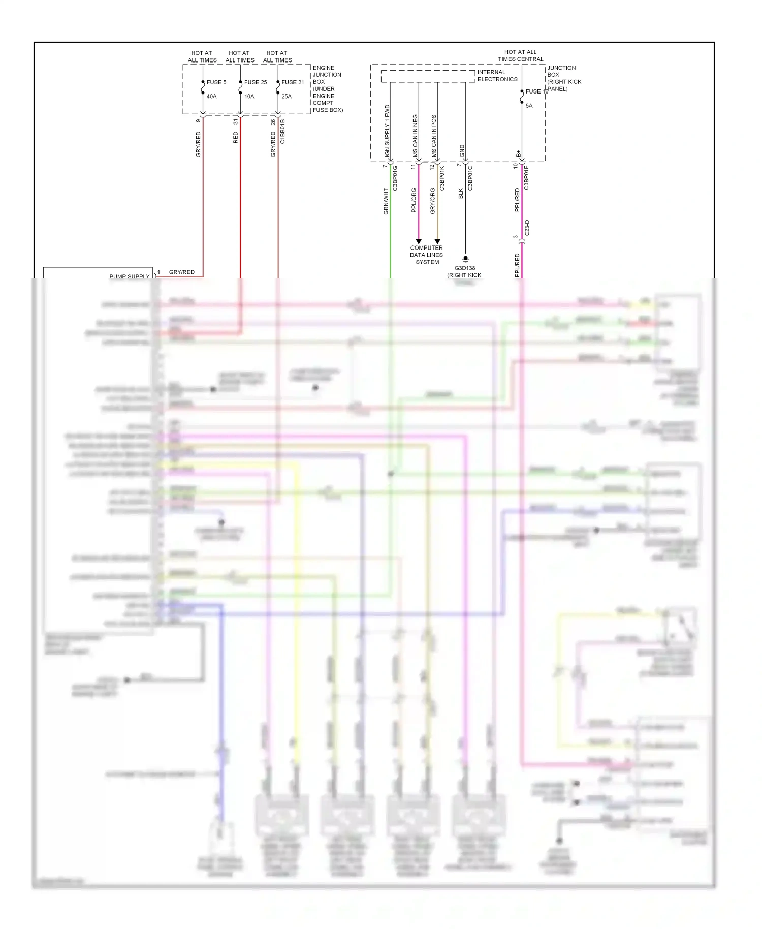 Wiring diagram blu/org for Jaguar XF I facelift (2011-2015) (1 of 34)