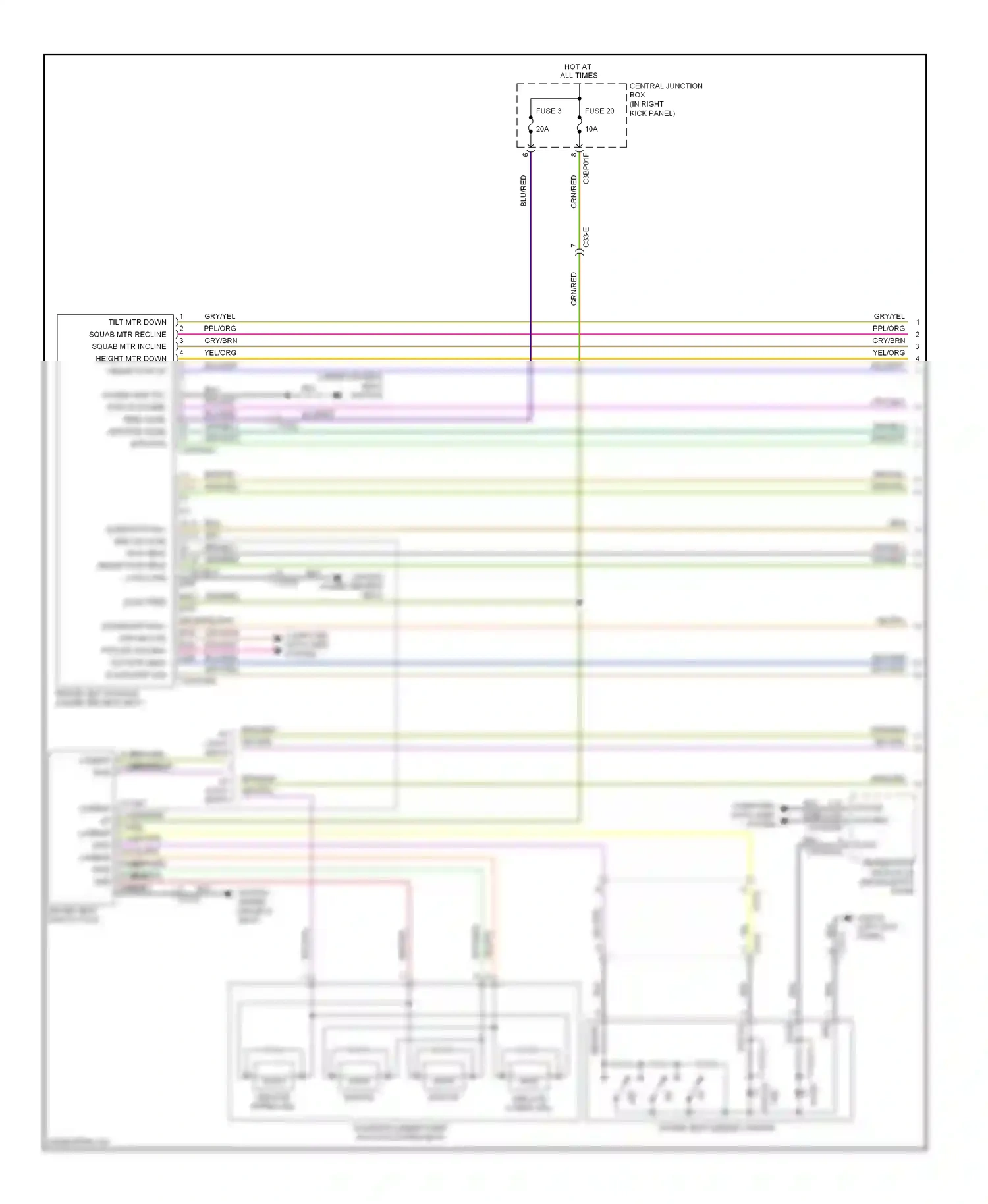 Wiring diagram blu/red for Jaguar XF I facelift (2011-2015) (5 of 14)