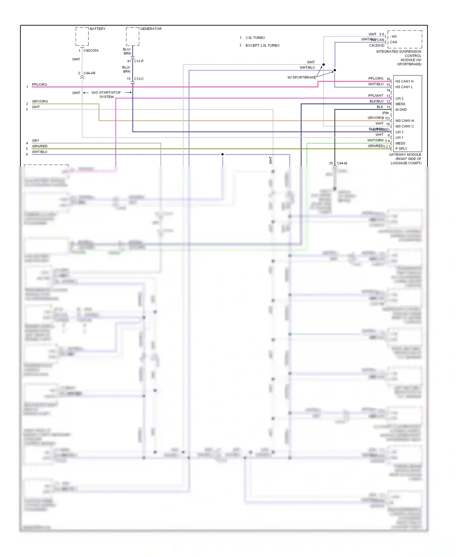 Jaguar XF I facelift (2011-2015) continuously variable damping module (if equipped) wiring diagram  (1 of 1)