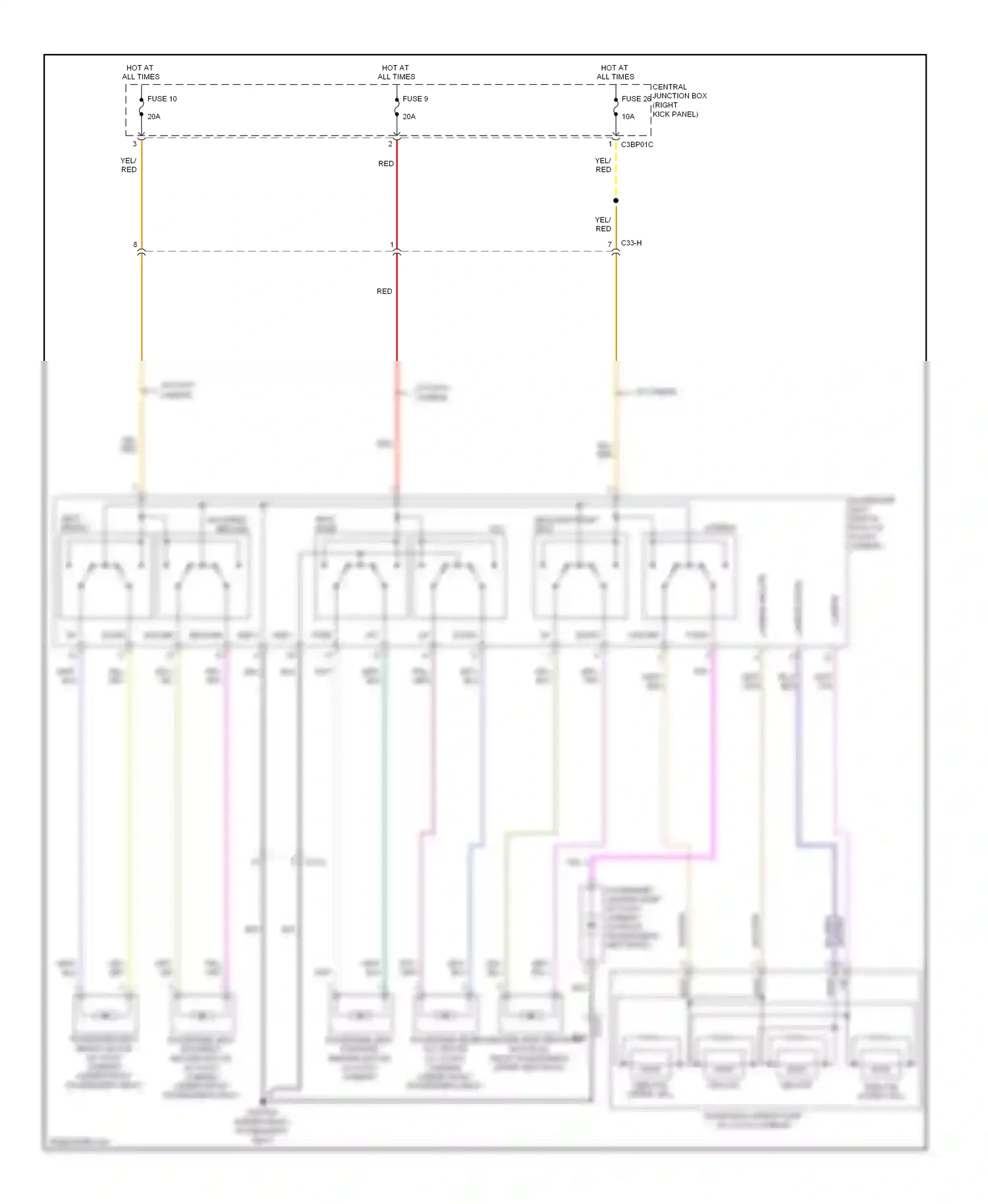 Wiring diagram down up for Jaguar XF I facelift (2011-2015) (2 of 2)