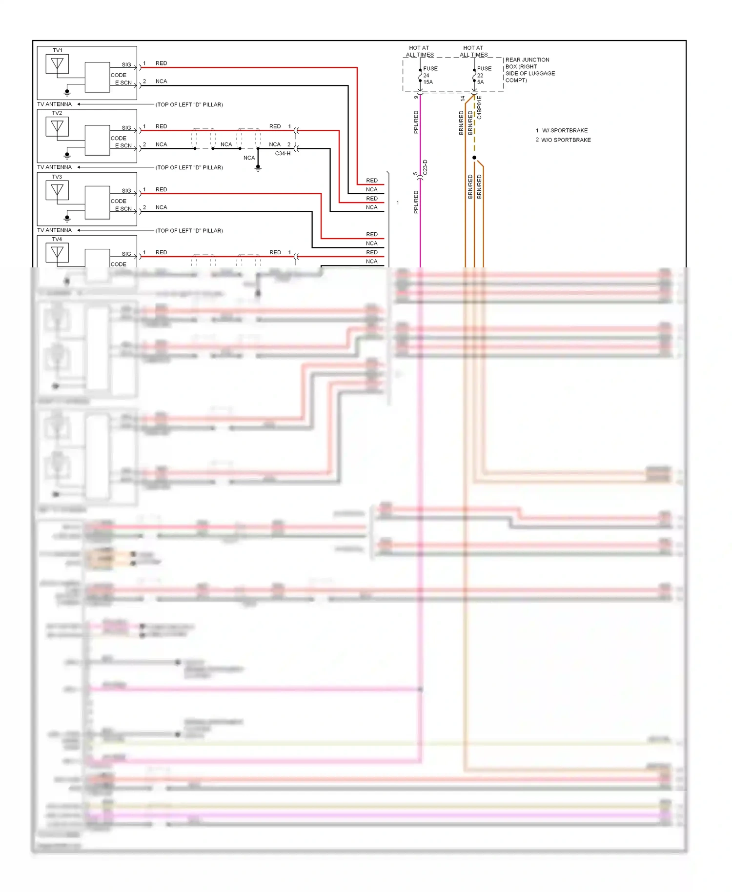 Wiring diagram red for Jaguar XF I facelift (2011-2015) (35 of 76)