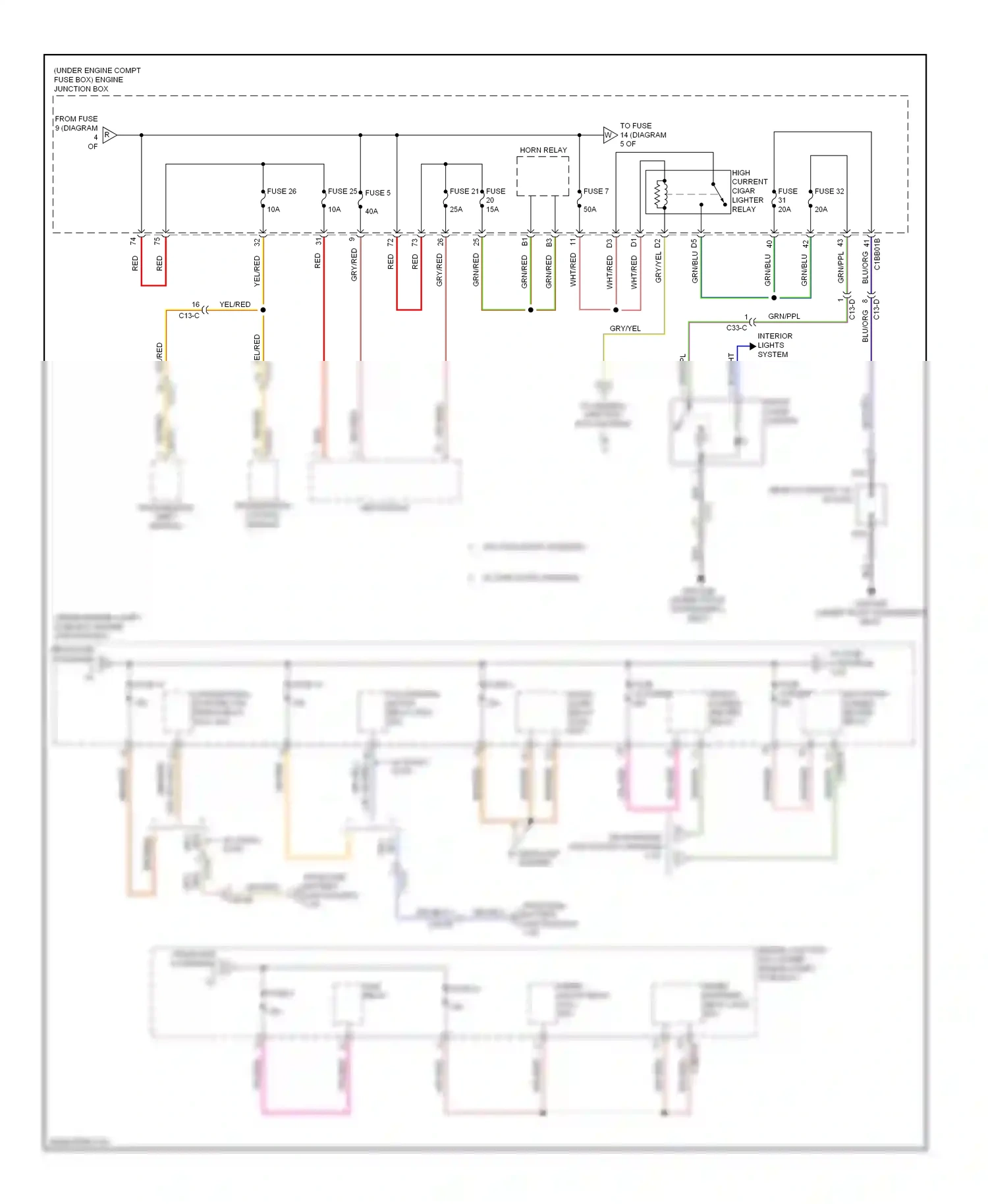Wiring diagram red for Jaguar XF I facelift (2011-2015) (49 of 76)