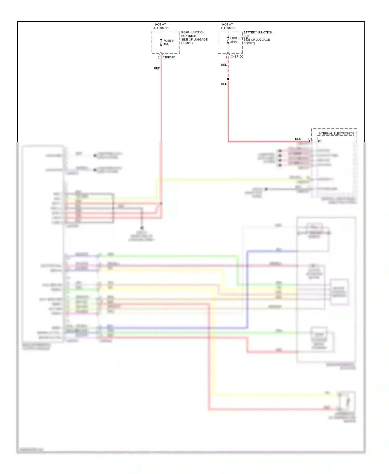 Wiring diagram red/blu for Jaguar XF I facelift (2011-2015) (1 of 1)