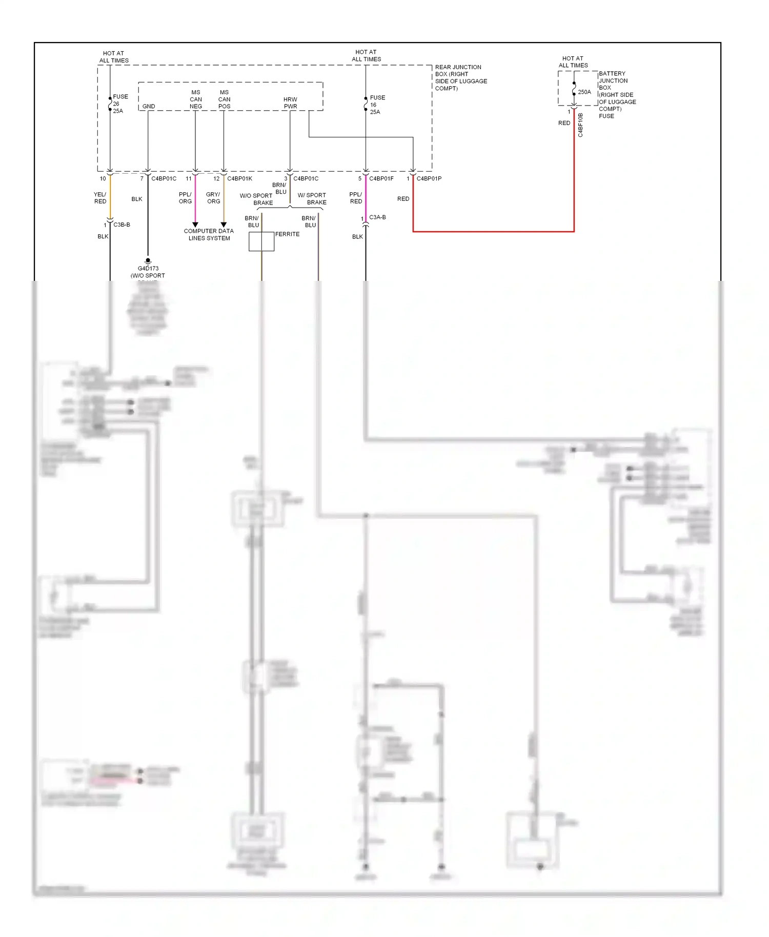 Wiring diagram rf filter for Jaguar XF I facelift (2011-2015) (1 of 1)