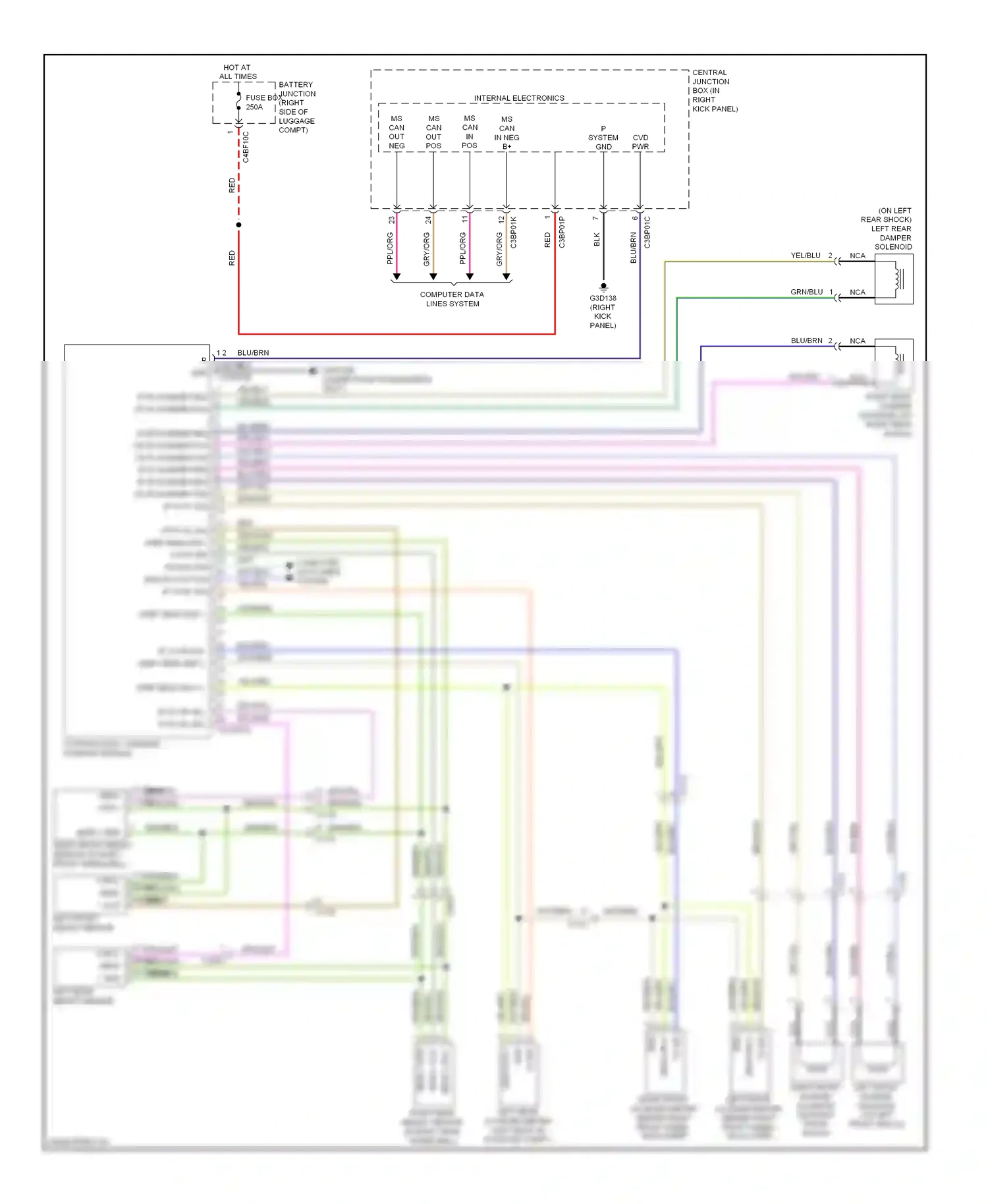 Wiring diagram system gnd for Jaguar XF I facelift (2011-2015) (4 of 17)