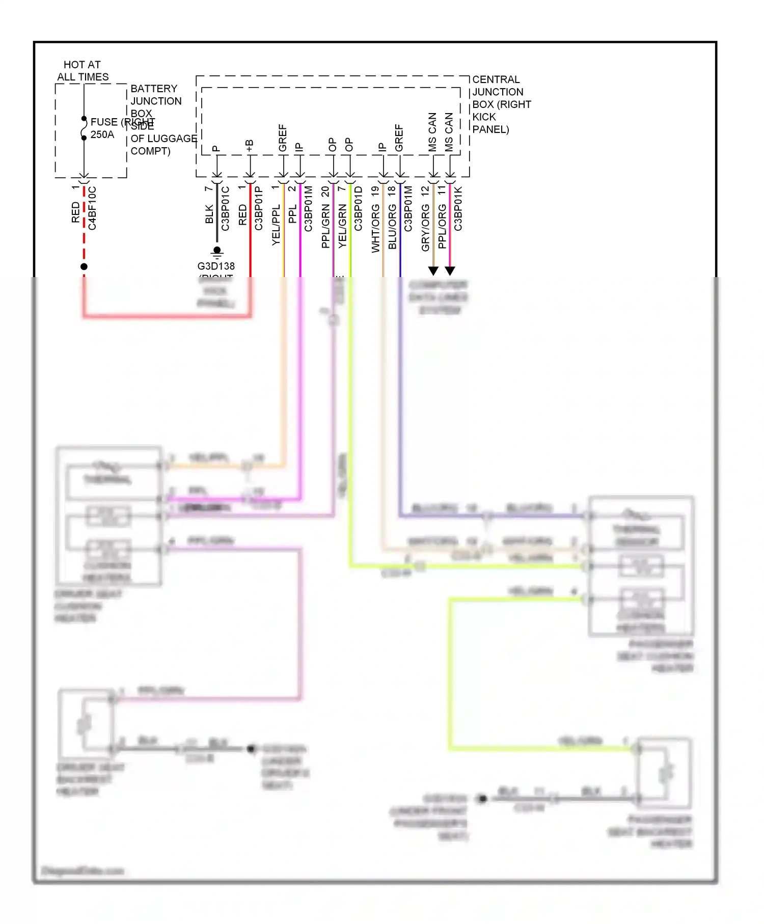 Wiring diagram thermal 2 1 sensor for Jaguar XF I facelift (2011-2015) (1 of 1)
