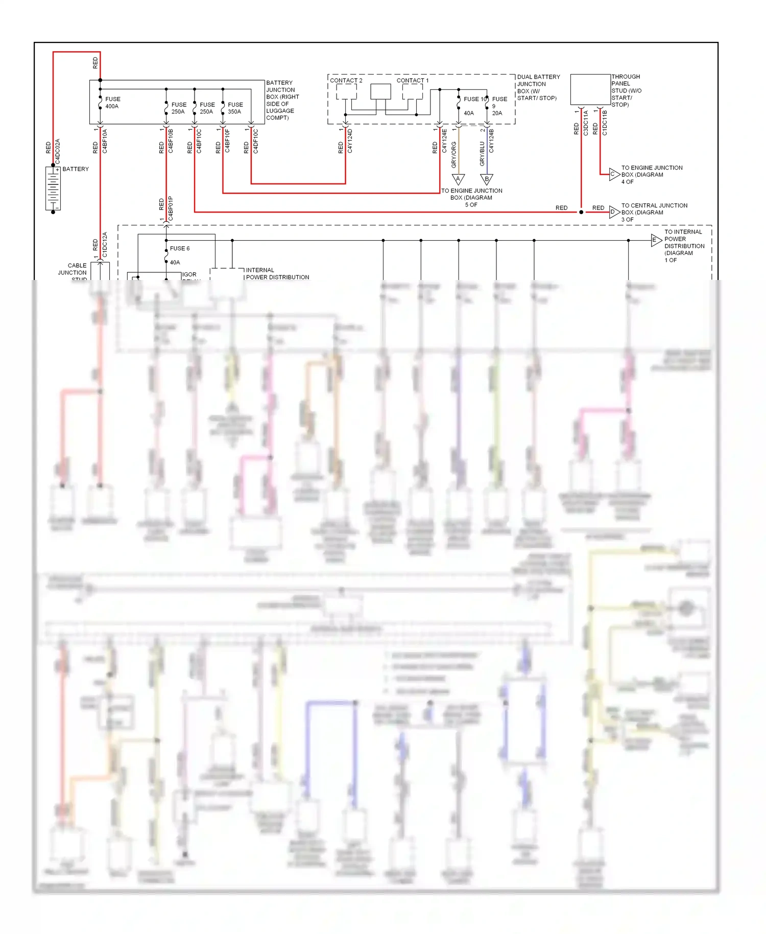 Wiring diagram touch- screen for Jaguar XF I facelift (2011-2015) (5 of 7)