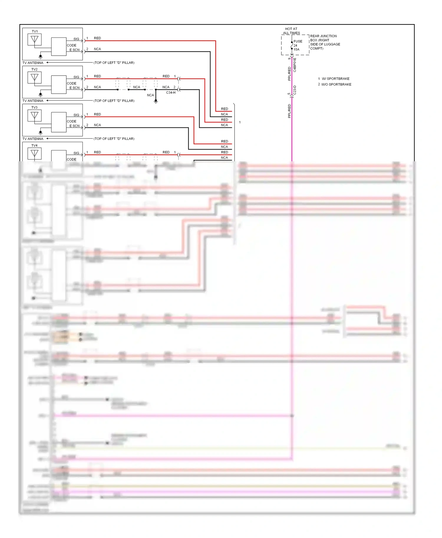 Wiring diagram touch- screen for Jaguar XF I facelift (2011-2015) (4 of 7)