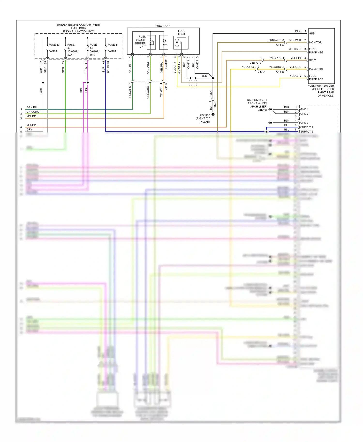 Wiring diagram transmissions system for Jaguar XF I facelift (2011-2015) (2 of 2)