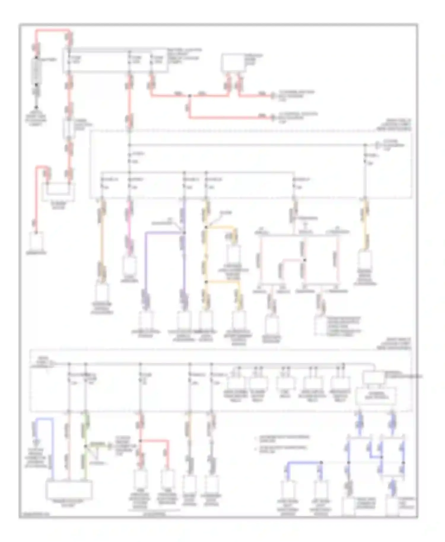 XF Jaguar I (2007-2011): Power distribution circuit (1 of 4)