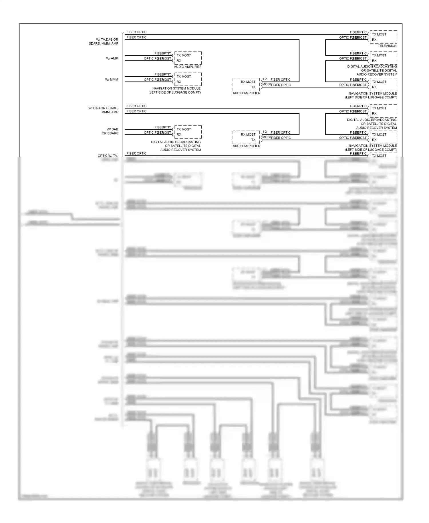 Wiring diagram audio amplifier for Jaguar XF I (2007-2011) (1 of 2)