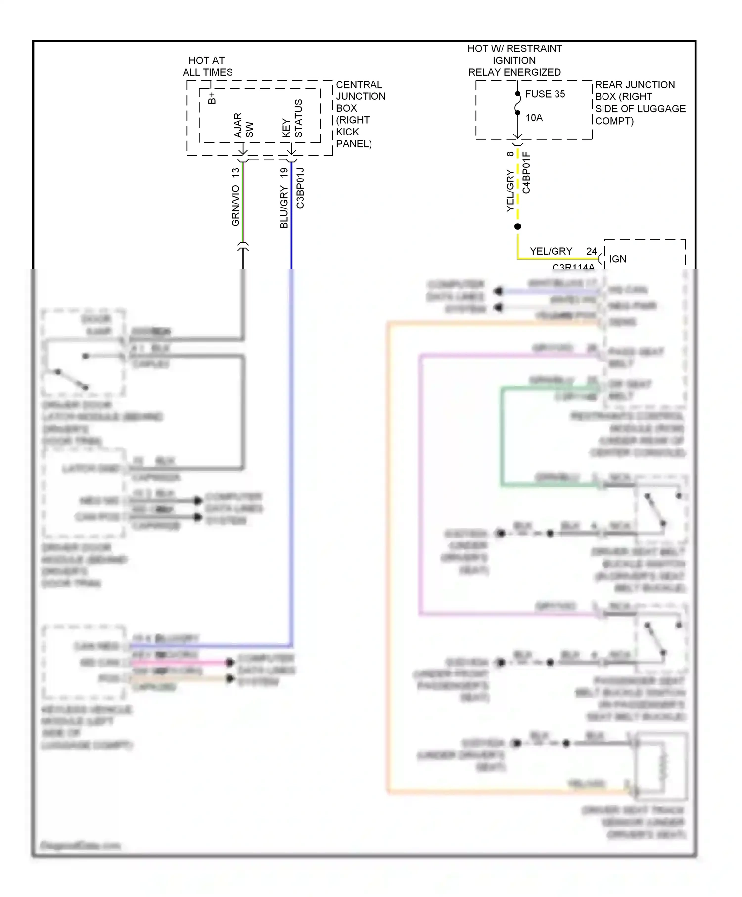Wiring diagram blk for Jaguar XF I (2007-2011) (71 of 74)