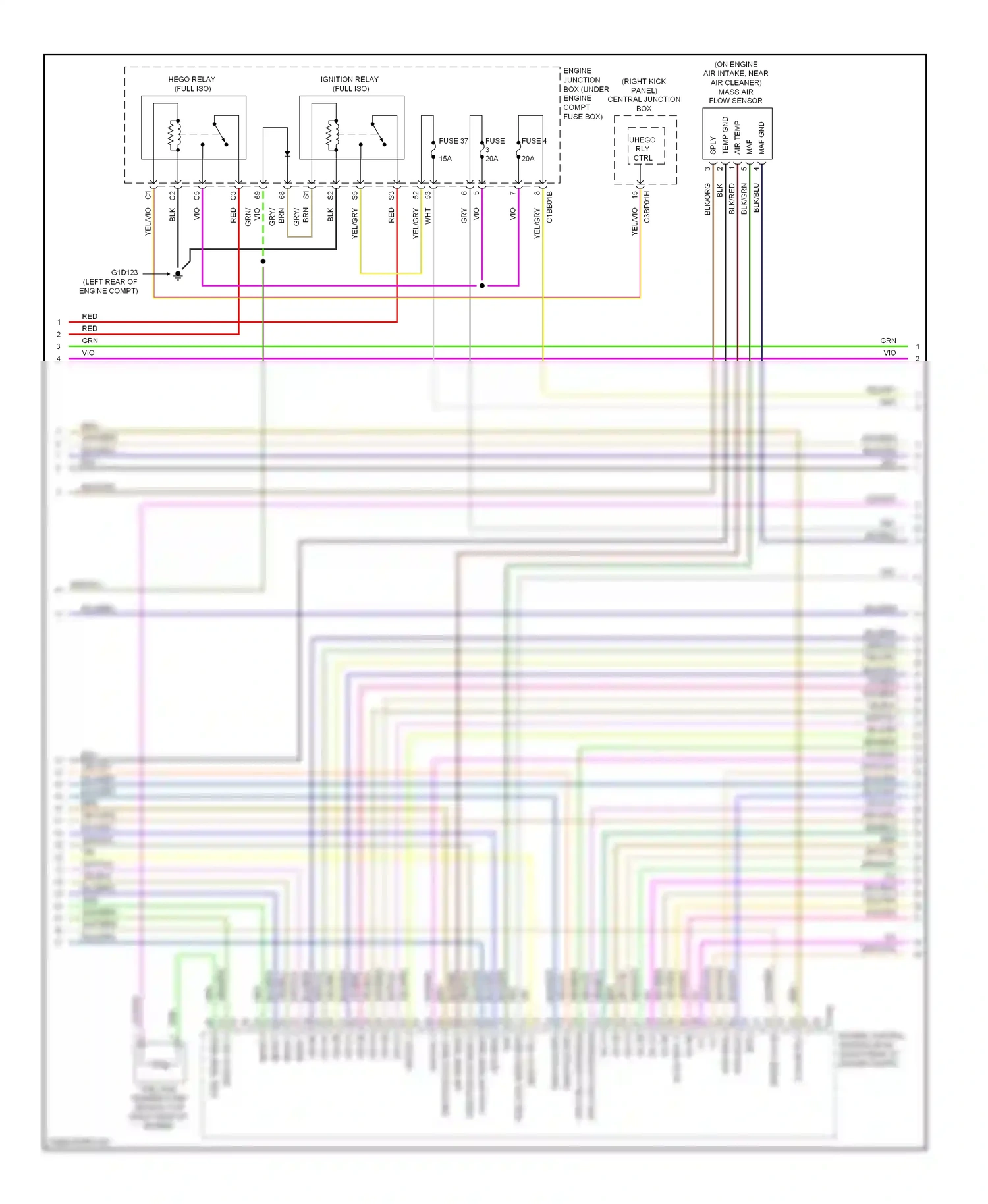 Wiring diagram blk/red for Jaguar XF I (2007-2011) (2 of 2)