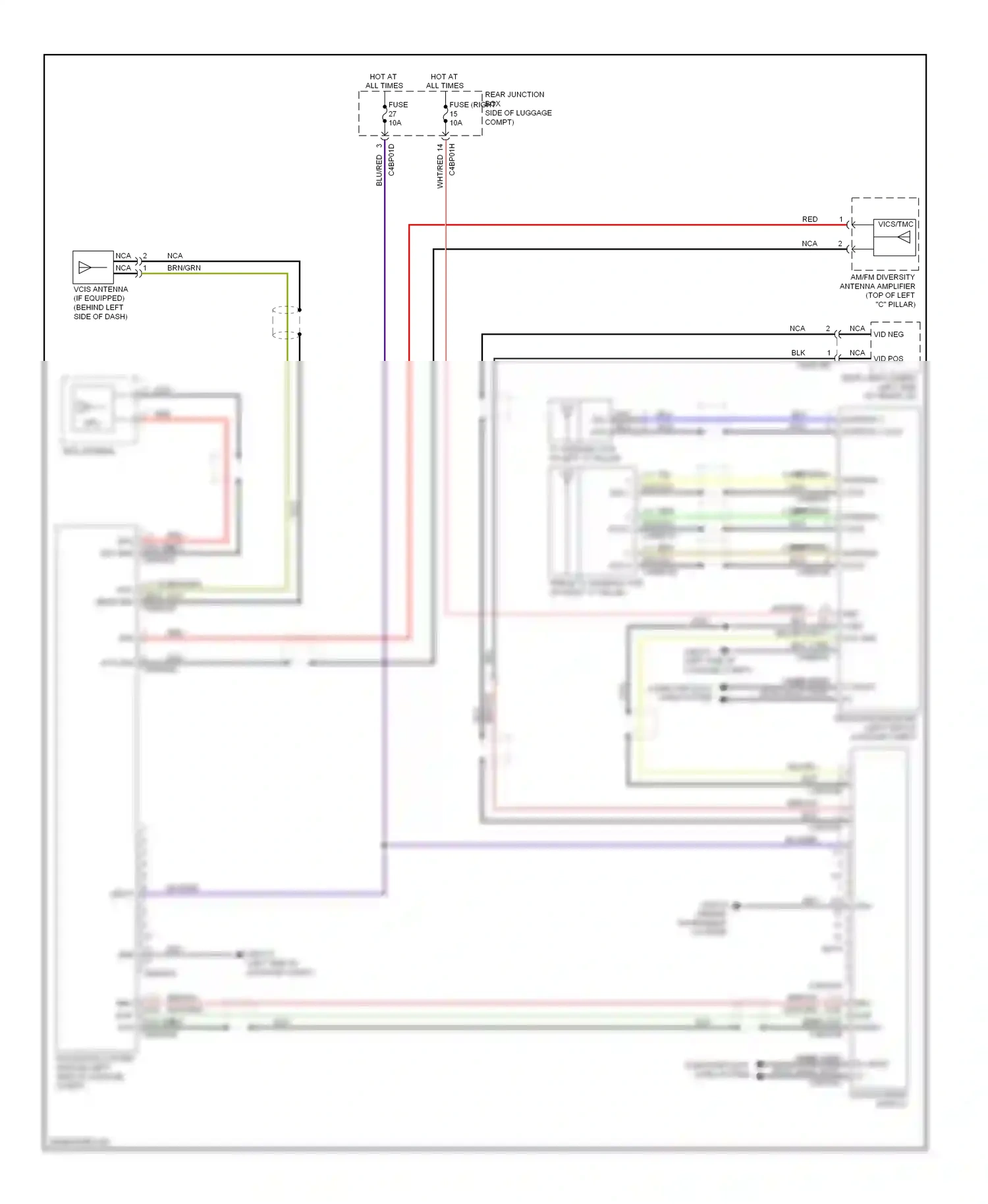 Wiring diagram blu for Jaguar XF I (2007-2011) (15 of 27)
