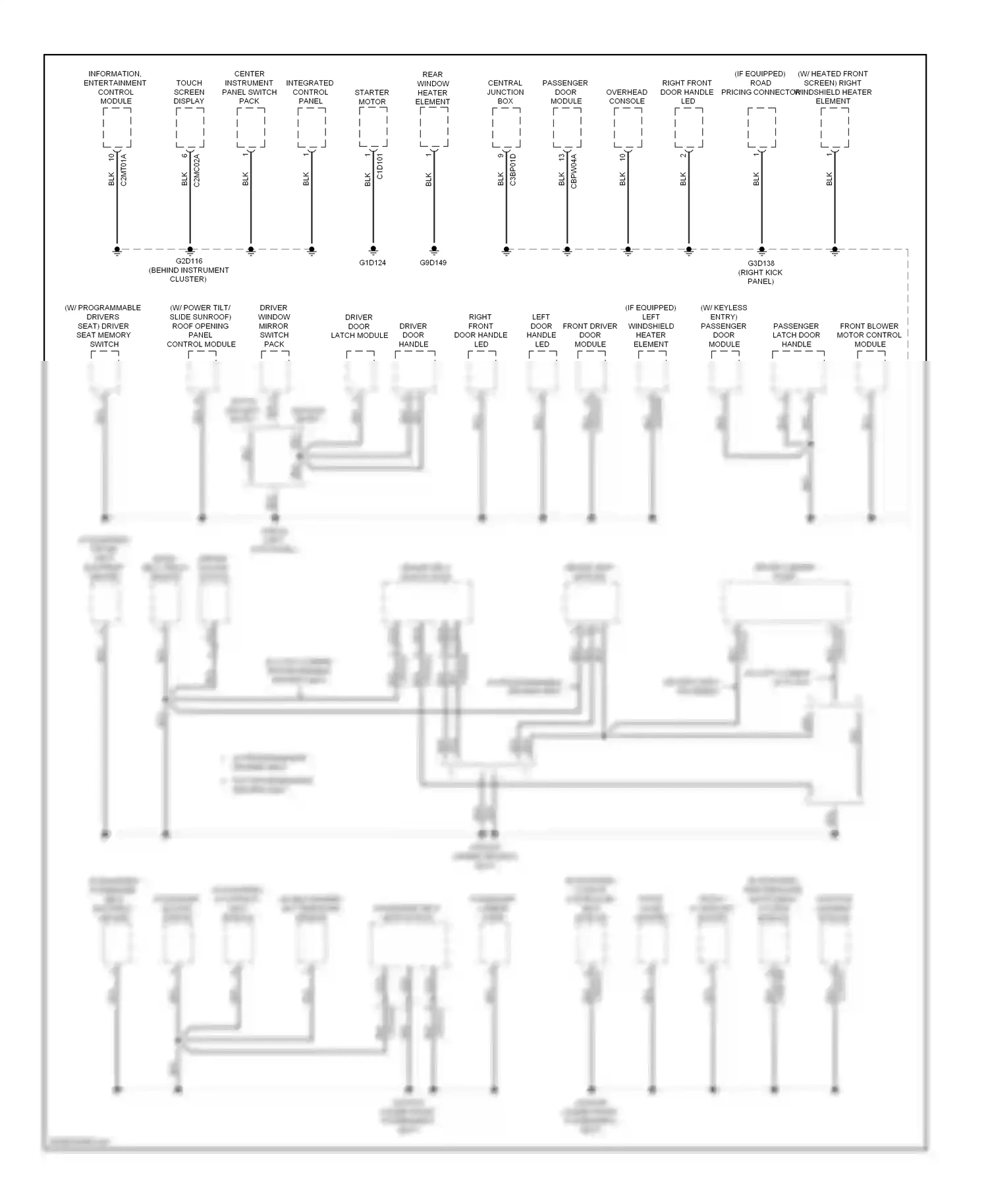 Wiring diagram driver seat switch pack for Jaguar XF I (2007-2011) (1 of 5)